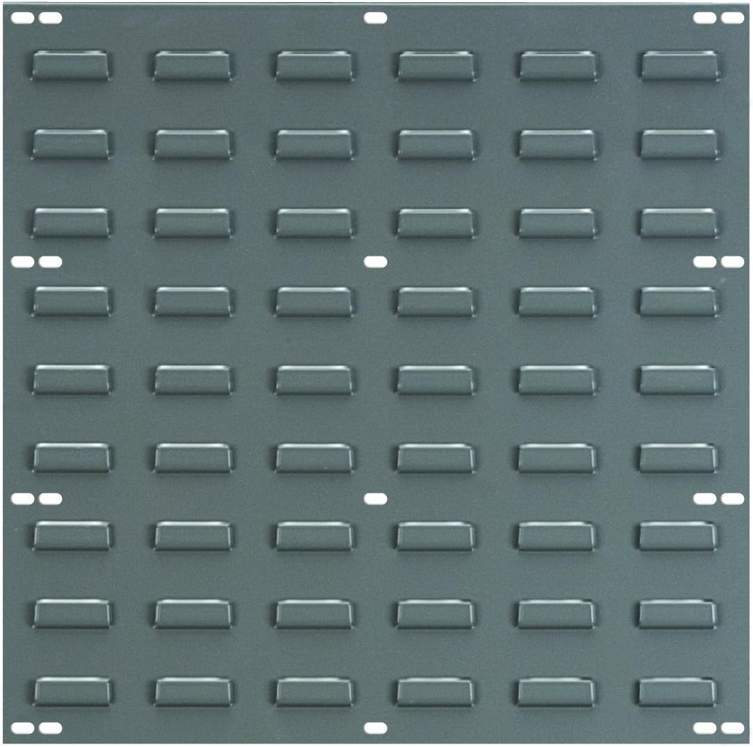 Akro-Mils 30136 Heavy Duty Wall Mount Garage Storage Steel Louvered Panel | Wall Storage Bin Hanging Organizer System for AkroBins, 36-Inch W x 19-Inch H, 4 Pack, Grey