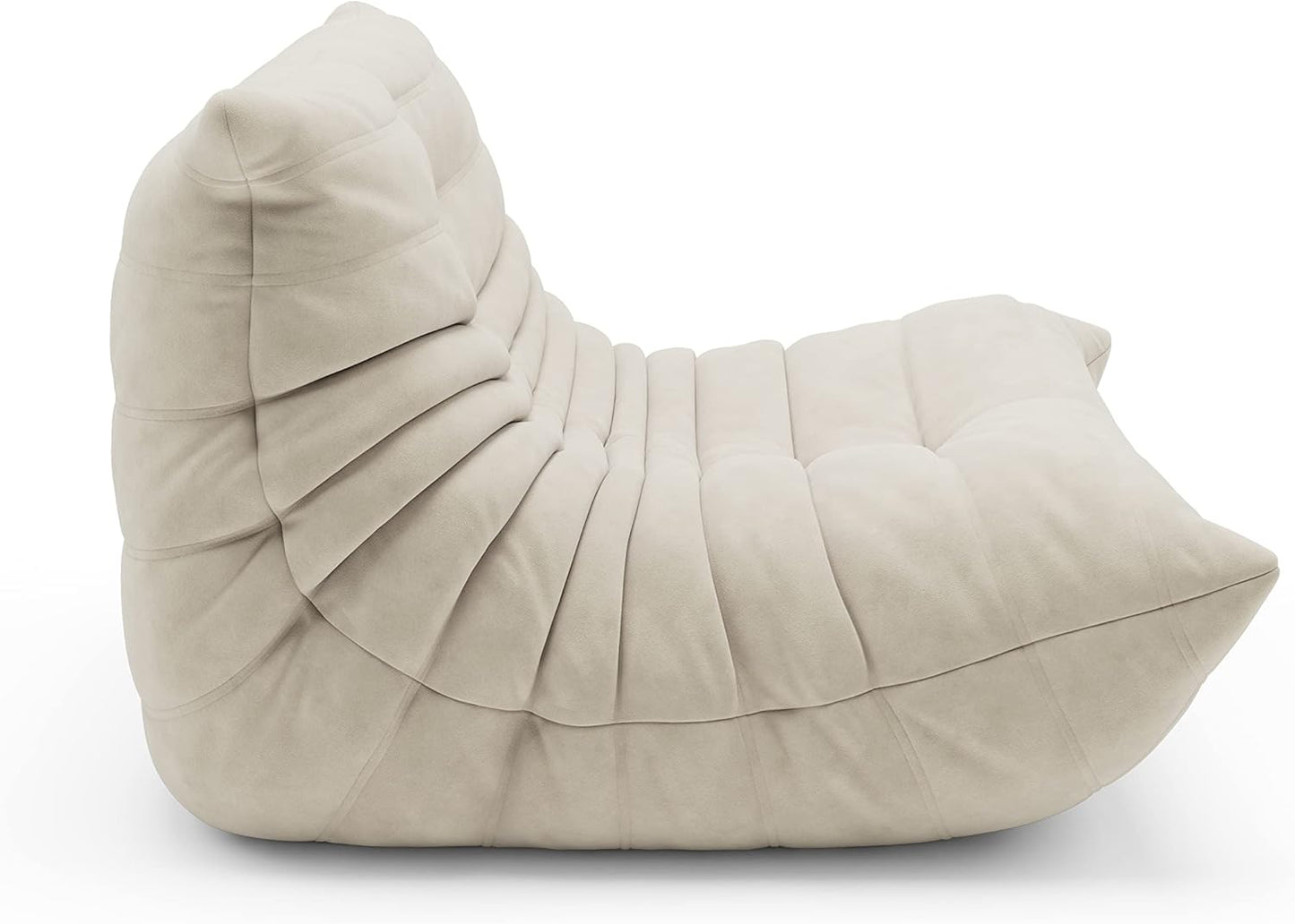 VOMXUF Sofa, Oversized Armless Fireside Chair, Soft Suede Floor Lounge Chair Lazy Sofa Accent Chair for Living Room Bedroom Salon Office