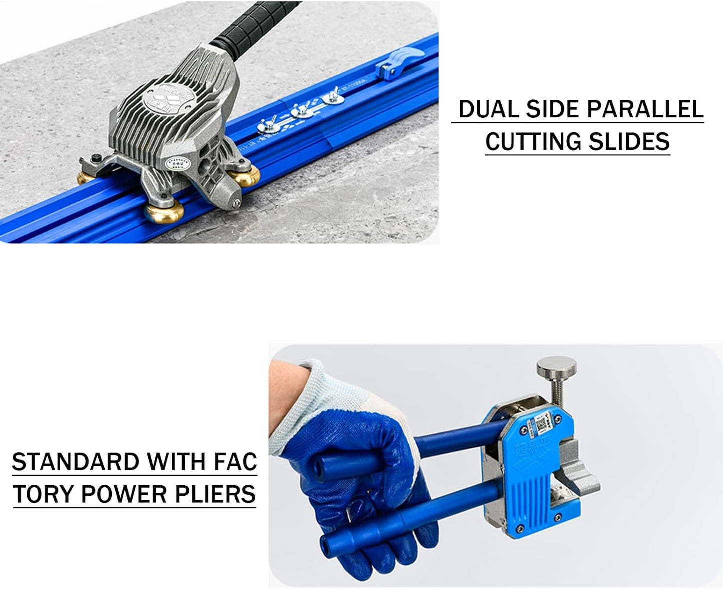Tile Cutting Tool - Cutter Ceramic,Manual Tile Saw Accurate Tile cutting Tool for Up to 87in.With Carbide Cut-Off Wheels, Non-Slip Feet, Durable Rails for Professional Installers or Beginners