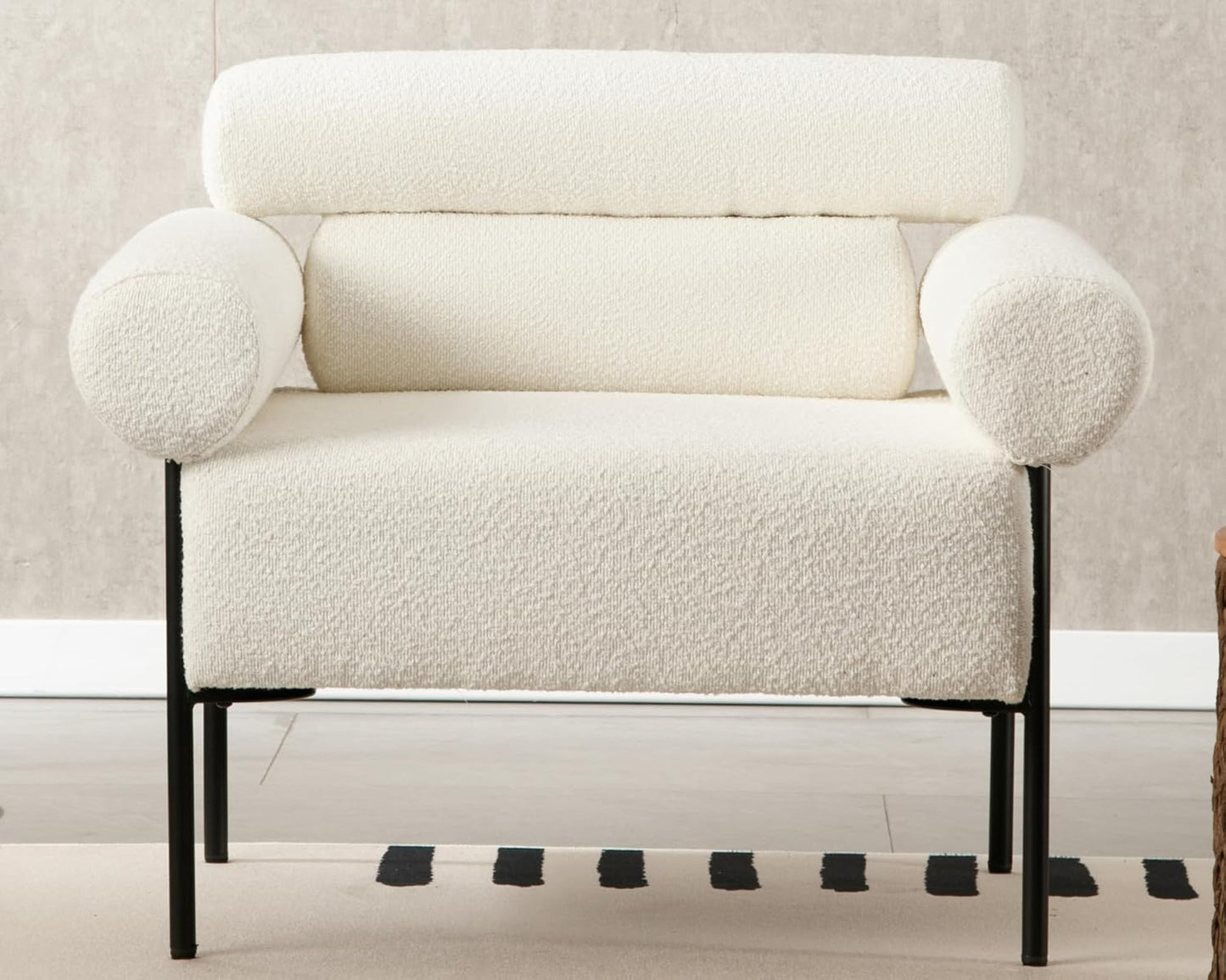 VESCASA Faux Leather Oversized Chair Accent Chair Arm with Metal Legs, 28" W Comfy Side Chair with Padded Back, Modern Upholstered Chair with 8.5" T Seat for Living Room/Reading, Brown