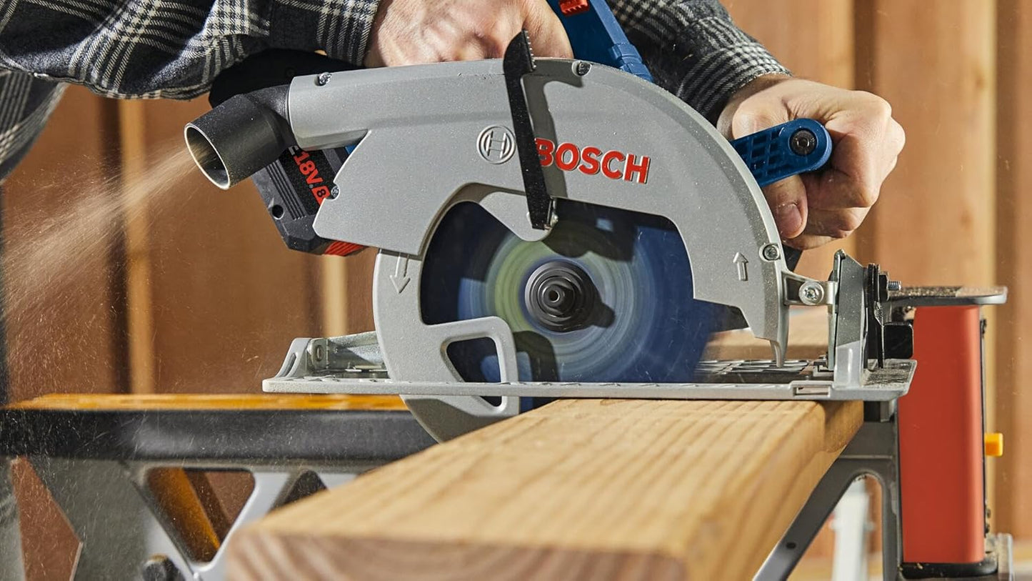 BOSCH GKS18V-25N 18V 7-1/4 In. BITURBO Brushless™ Circular Saw - High Performance Cordless Saw with 2-1/2 In. Cut Capacity and PROFACTOR™ System (Bare Tool)