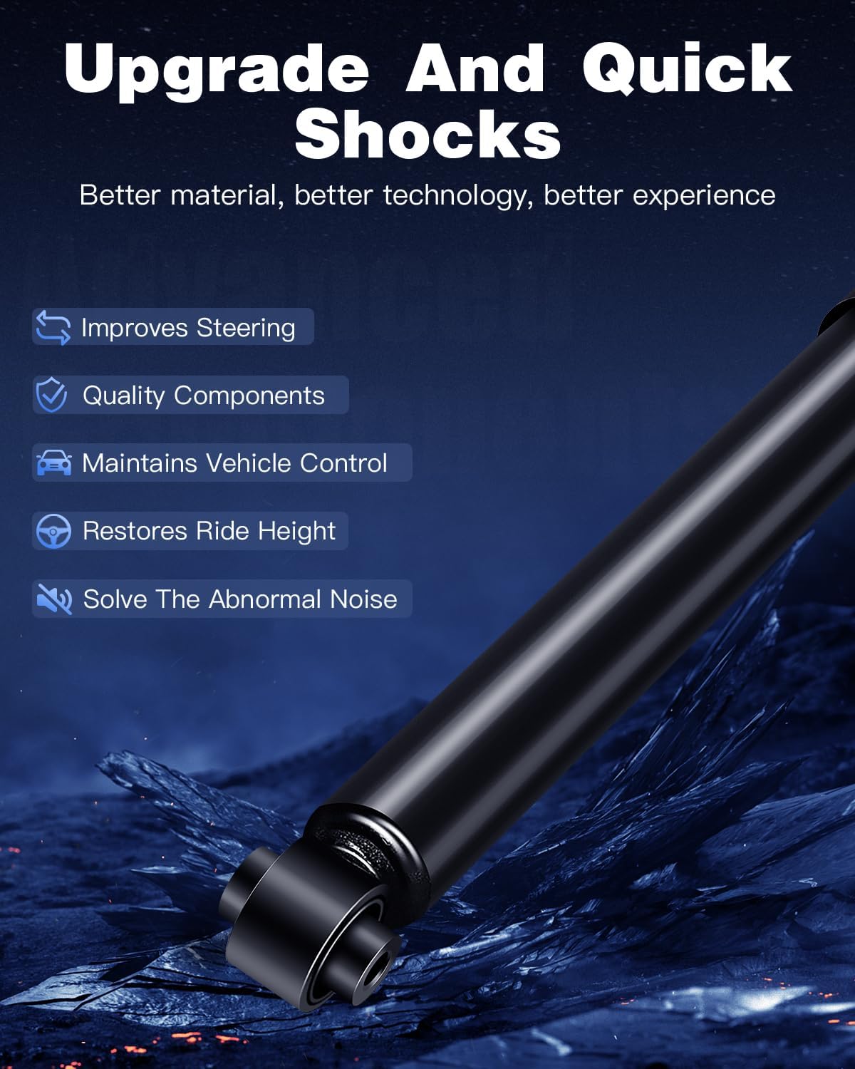Shocks,ECCPP 2 pcs for Ford/for Lincoln Rear Shocks Absorbers for 2007 2008 2009 for Ford Edge,2007 2008 2009 for Lincoln MKX 349068 Auto Shocks