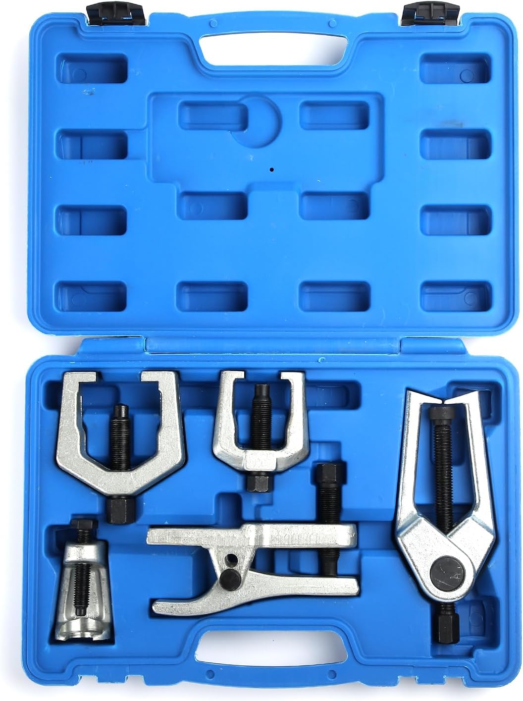 5pc Ball Joint Separator, Splitter Removal Kit, Ball Joint Removal Tool Set Pitman Arm Puller, Tie Rod End Tool Set for Front End Service(red)