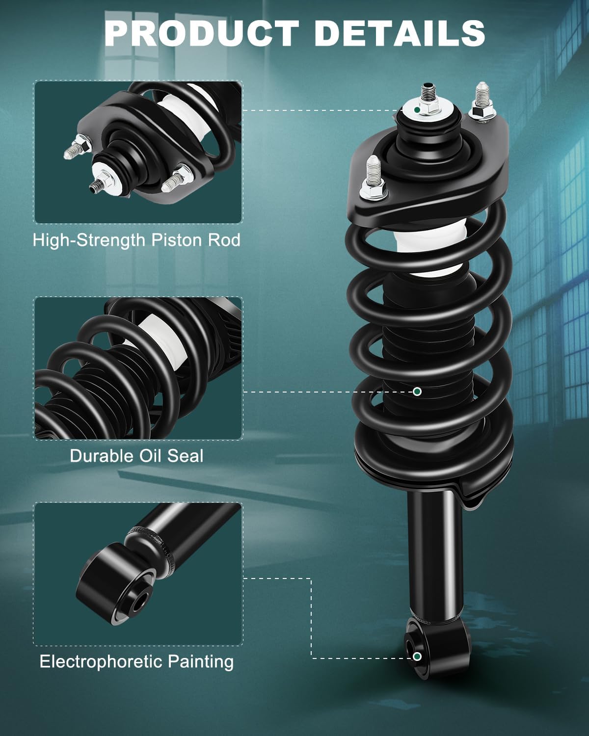 AUTOMUTO Rear Pair Complete Struts Coil Spring Assembly Shock Absorber Compatible with 2012-2016 for Honda CR-V Struts 272957L 272957R