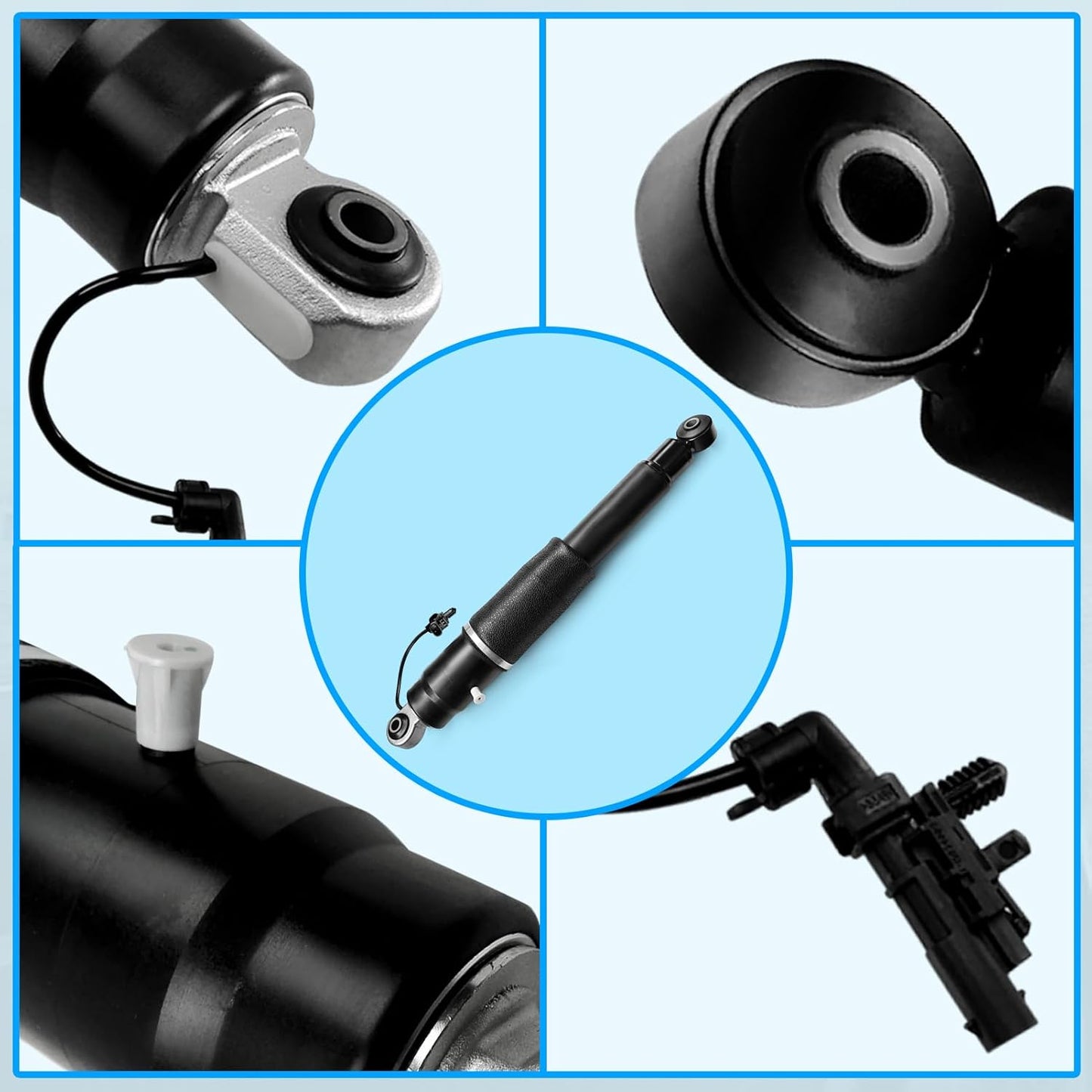 2Pcs Air Suspension Shocks Absorbers for 2015-2019 Cadillac Escalade Chevy Suburban Tahoe GMC Yukon Car Rear Air Struts OEM Replace# 22283446, 22278958 (2S9200 x 2)