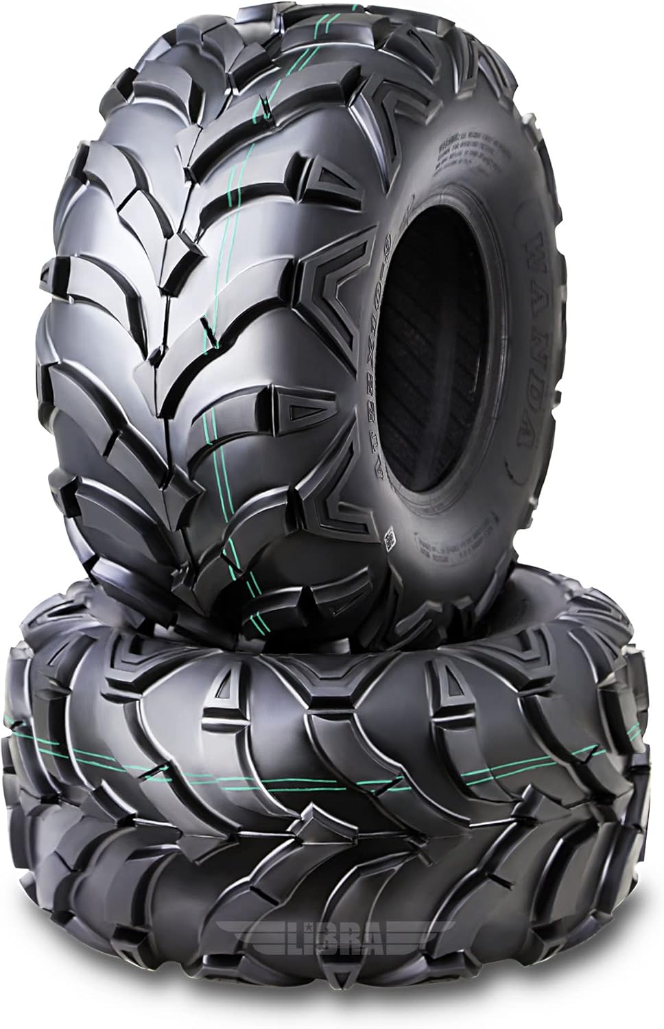 WANDA (Set 2) UTV ATV Tires 27x9-14 27x9x14 8-Ply Solid Mud 20mm tread