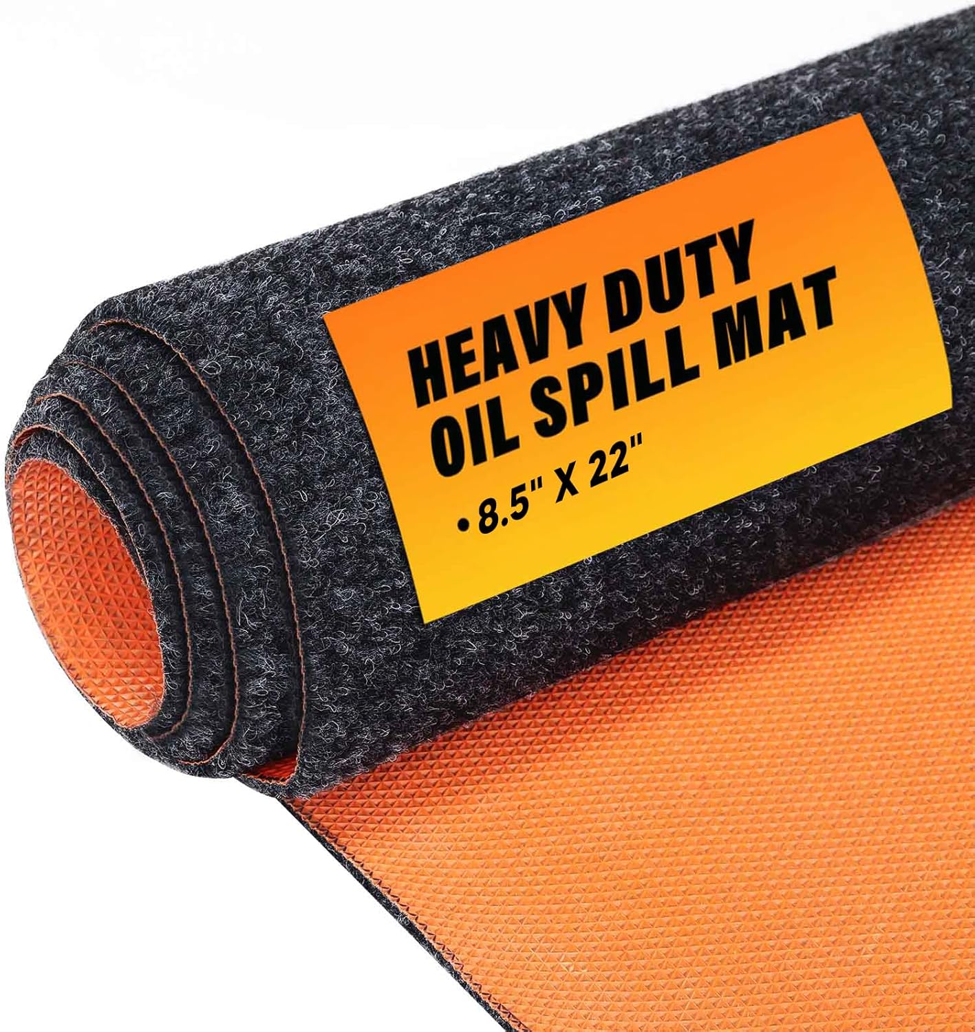 60" x 72" Heavy Duty Oil Spill Mat, Garage Floor Mat for Under Car, 1/4 Inch Thicked Waterproof Rubber Backing Mat Protect Floor, Reusable Oil Drip Leak Absorbent Pads