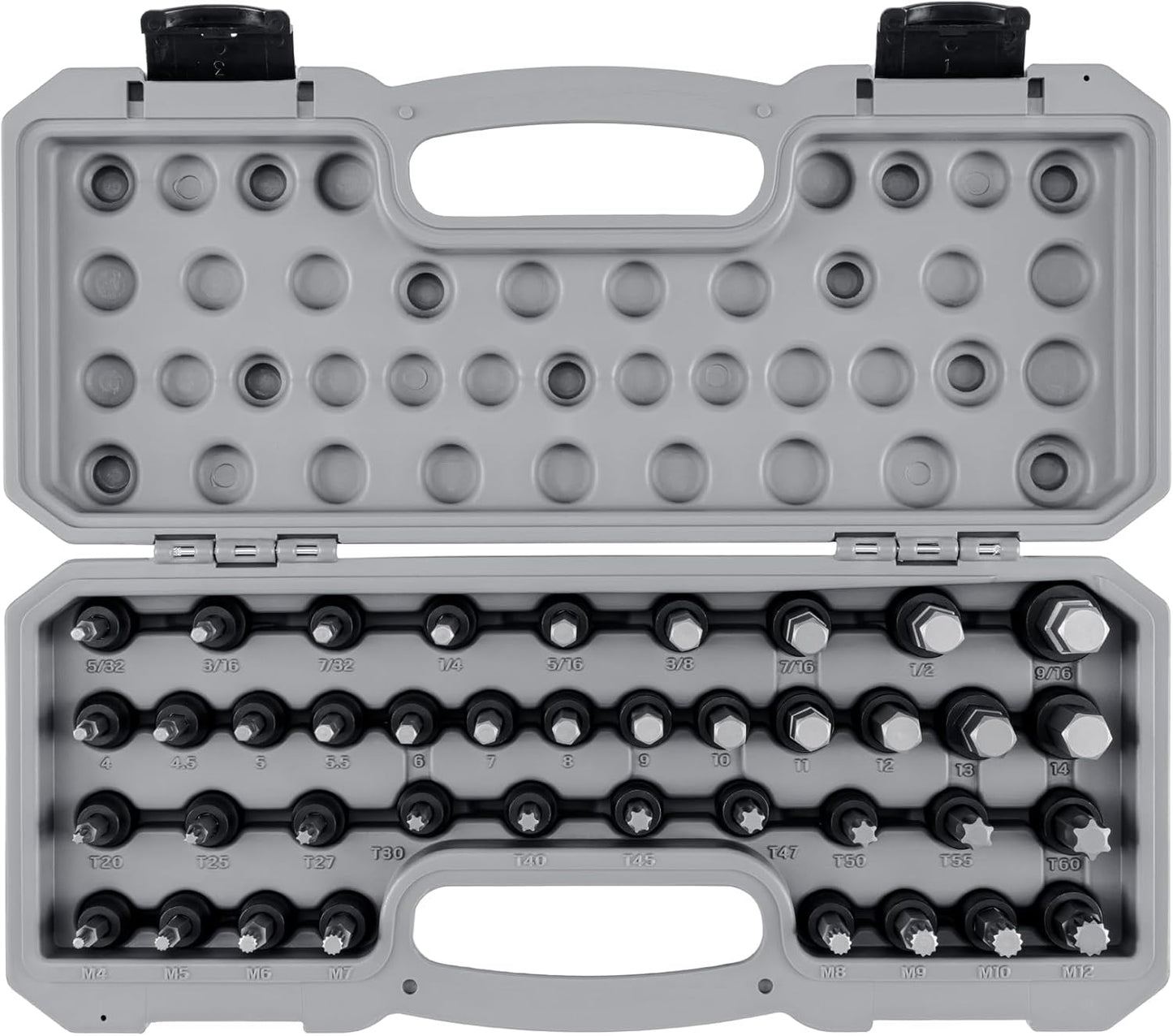 TEKTON 3/8 Inch Drive Hex Impact Bit Socket Set with Rail, 13-Piece (4-14 mm) | SIB91102
