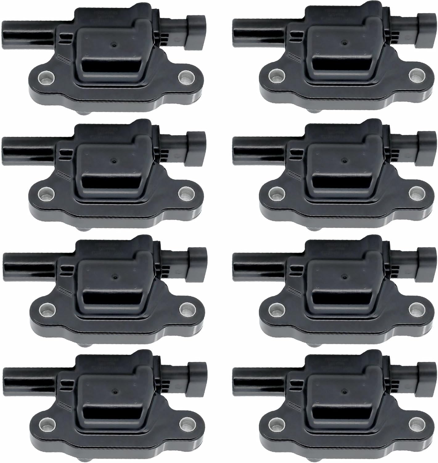 Set of 8 Square Ignition Coil Pack Replacement for Chevrolet GMC Cadillac Camaro Corvette Express Impala CTS Rainier Avalanche Silverado Suburban Savana V8 Replace# UF413 12611424 12570616
