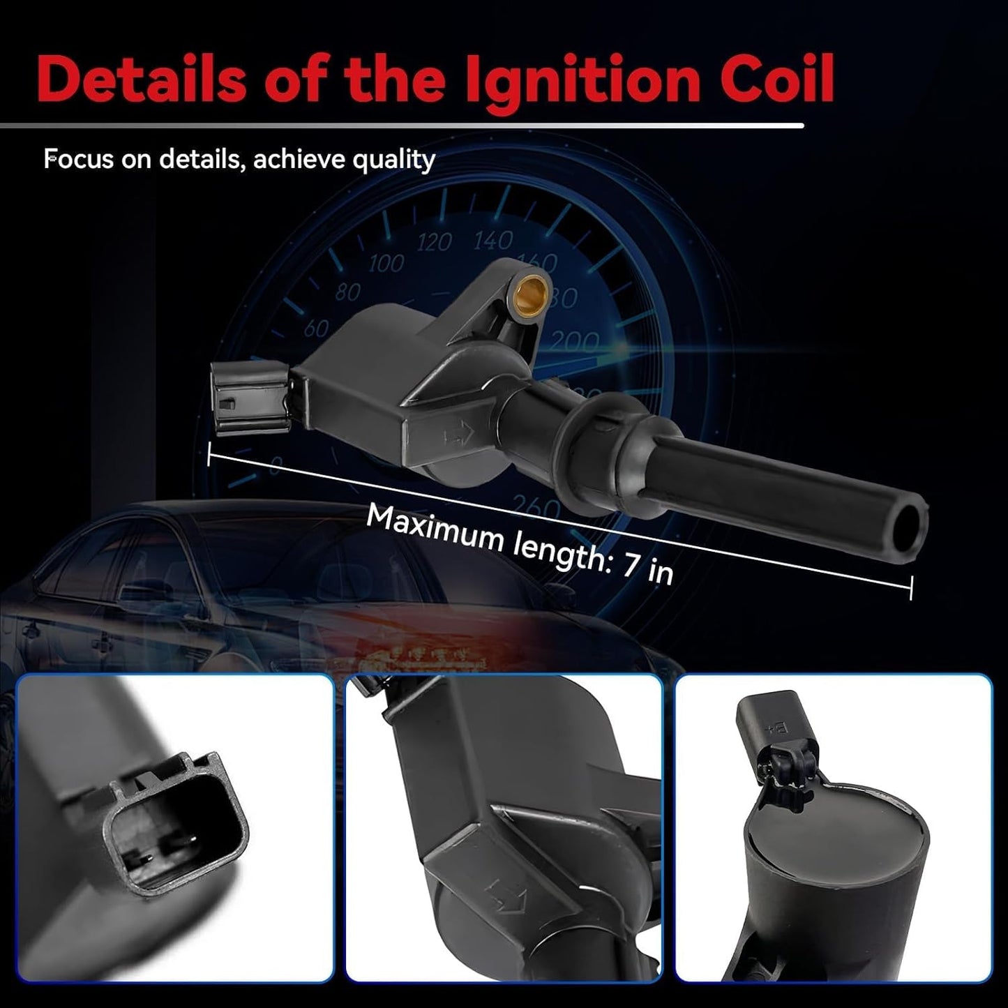 Set of 8 Ignition Coil DG508 & Spark Plug SP479 for Ford F150 F250 F350 E150 E250 E350 Expedition Mustang Lincoln Mercury Explorer 4.6L 5.4L,Replaces#DG491 FD503 DG457 DG472 1L2U12029AA C1454 C1417