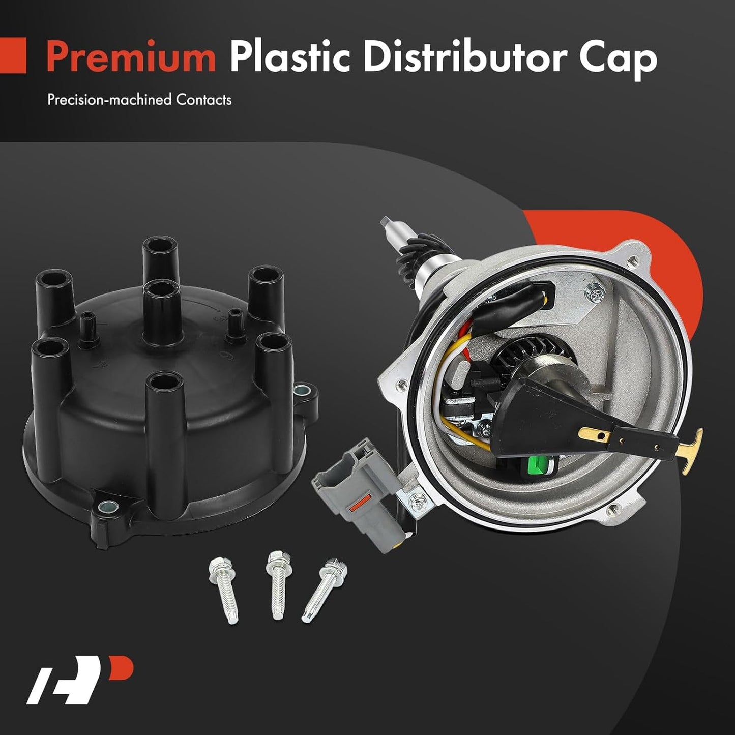 A-Premium Ignition Distributor with Cap and Rotor Compatible with Toyota Land Cruiser 1988 1989 1990 1991 1992 4.0L
