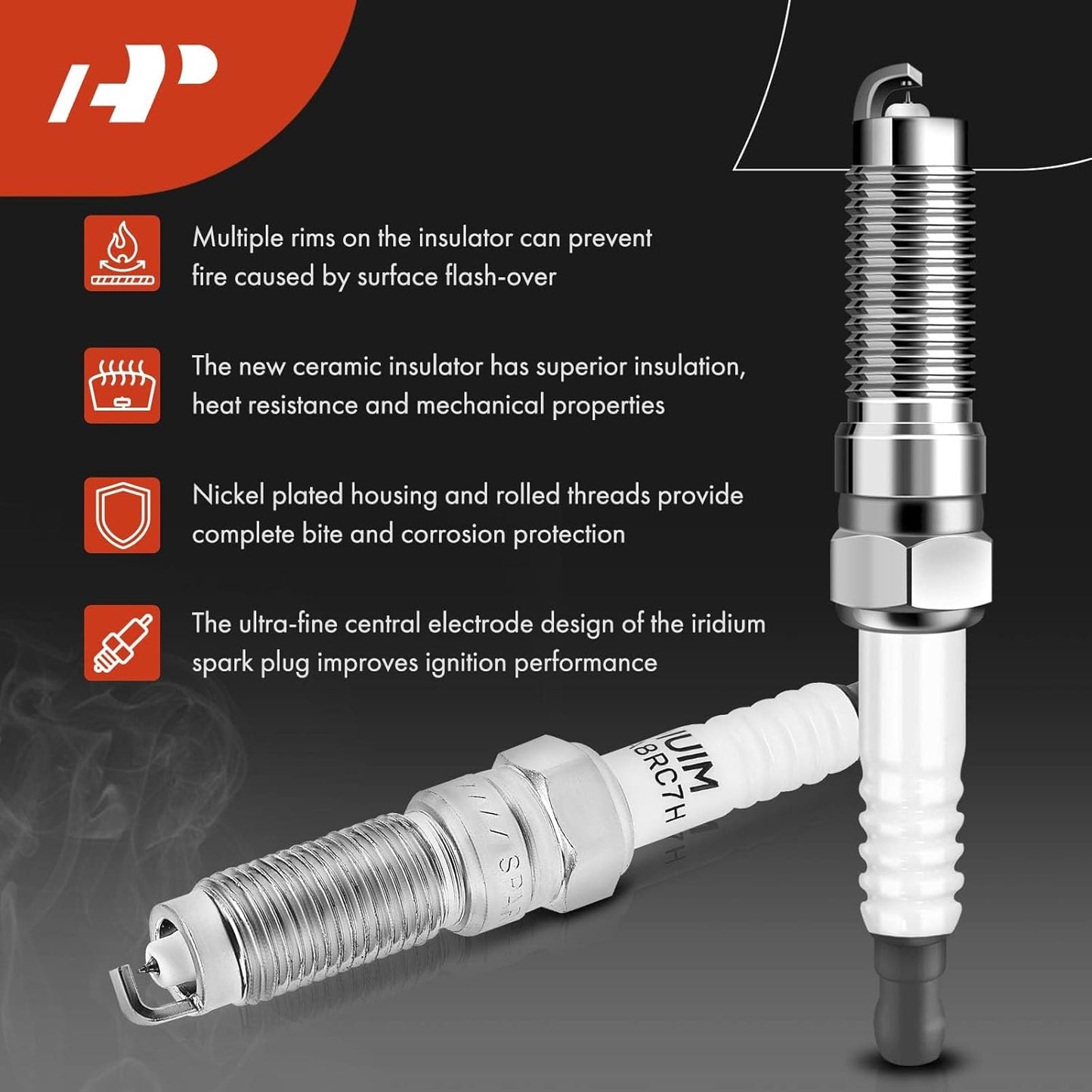 A-Premium Set of 3 Ignition Coil Pack and Iridium Spark Plugs Compatible with Ford Focus 2015-2018, Fiesta 2014-2017, EcoSport 2018-2021, 1.0L