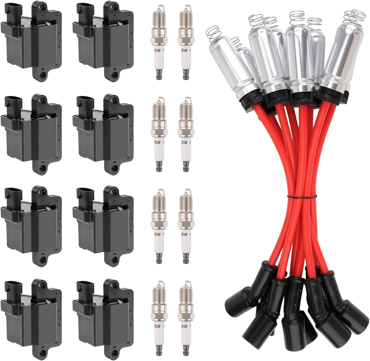 Set of 6 Ignition Coils Pack UF569 and Iridium Spark Plug 90117 compatible with GMC Acadia Canyon Terrain Chevy Caprice Colorado Equinox Malibu Cadillac ATS CTS Buick Pontiac Saturn Suzuki