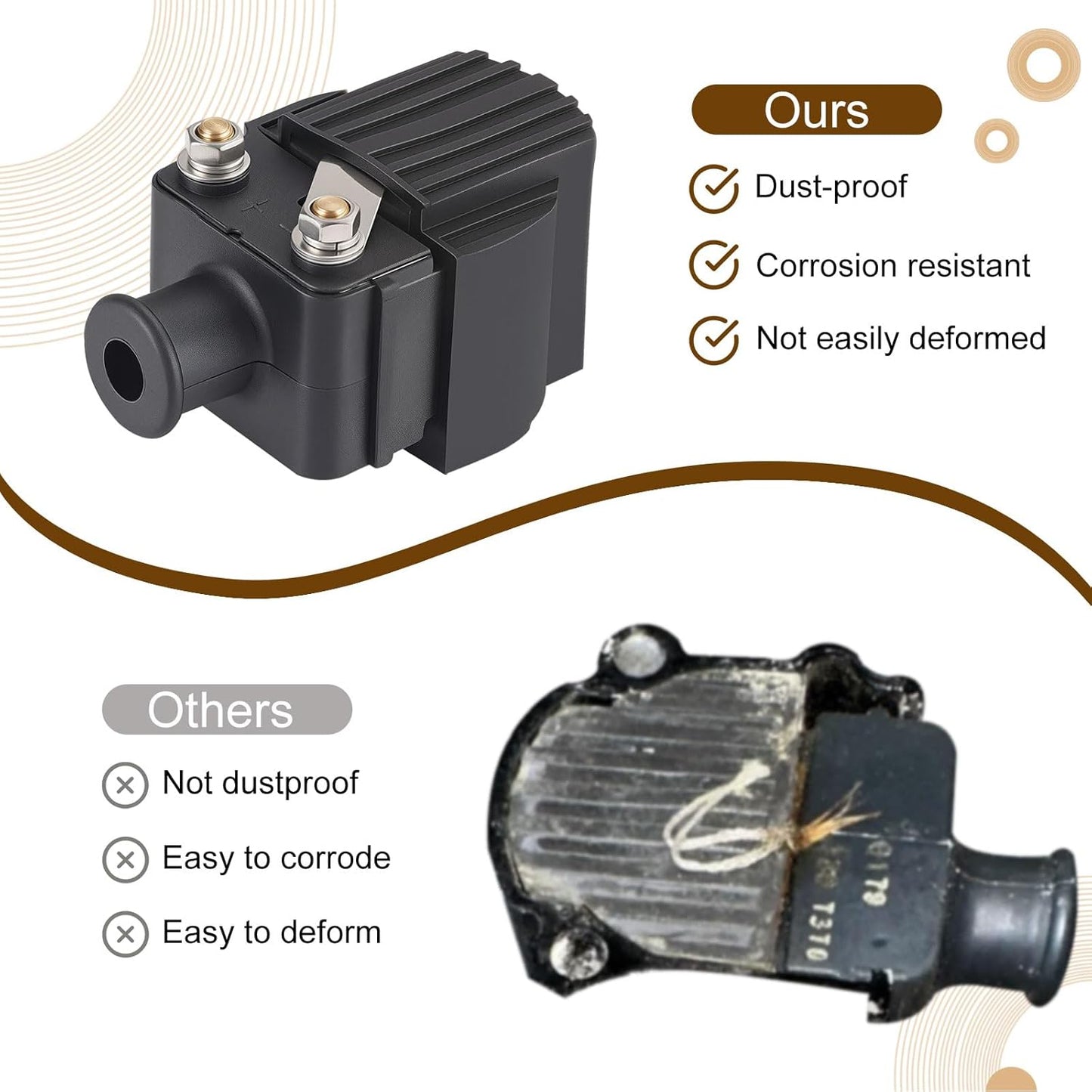 4Pcs Ignition Coil for Mercury-Mercruiser 2-Storker 6-300HP Chrysler Force 40-150HP Outboard Boat 339-832757A4