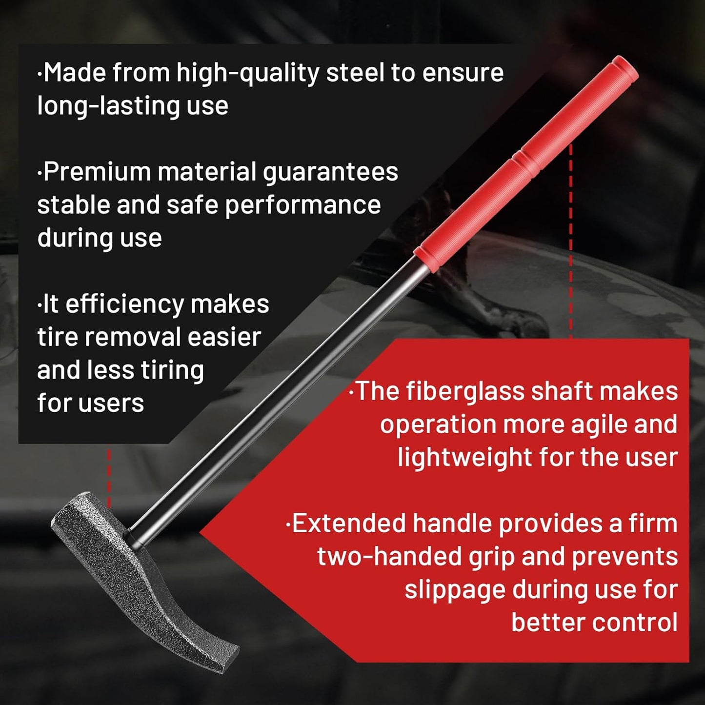 Tire Hammer, 35429 Tire Bead Breaker Tool for Tire Removal, Tire Tools for Changer Tires, Semi Truck Tire Changing Tools For Passenger Car Truck Bus ATV UTV Farm Tractor Aircraft Tires