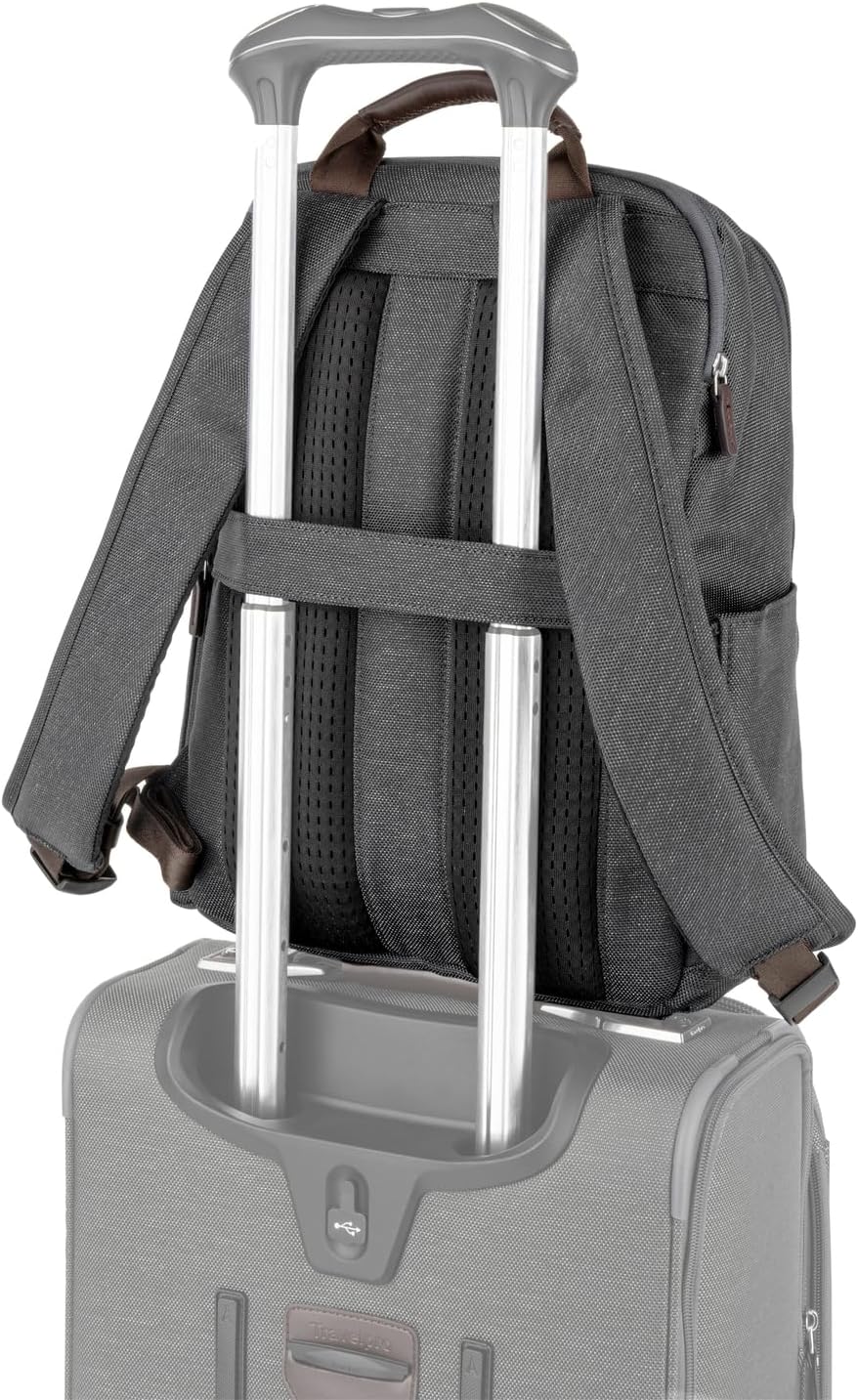 Travelpro Platinum Elite Slim Laptop Travel Backpack, Fits up to 16 Inch Laptop, Business, Water Resistant, Men and Women, Vintage Grey