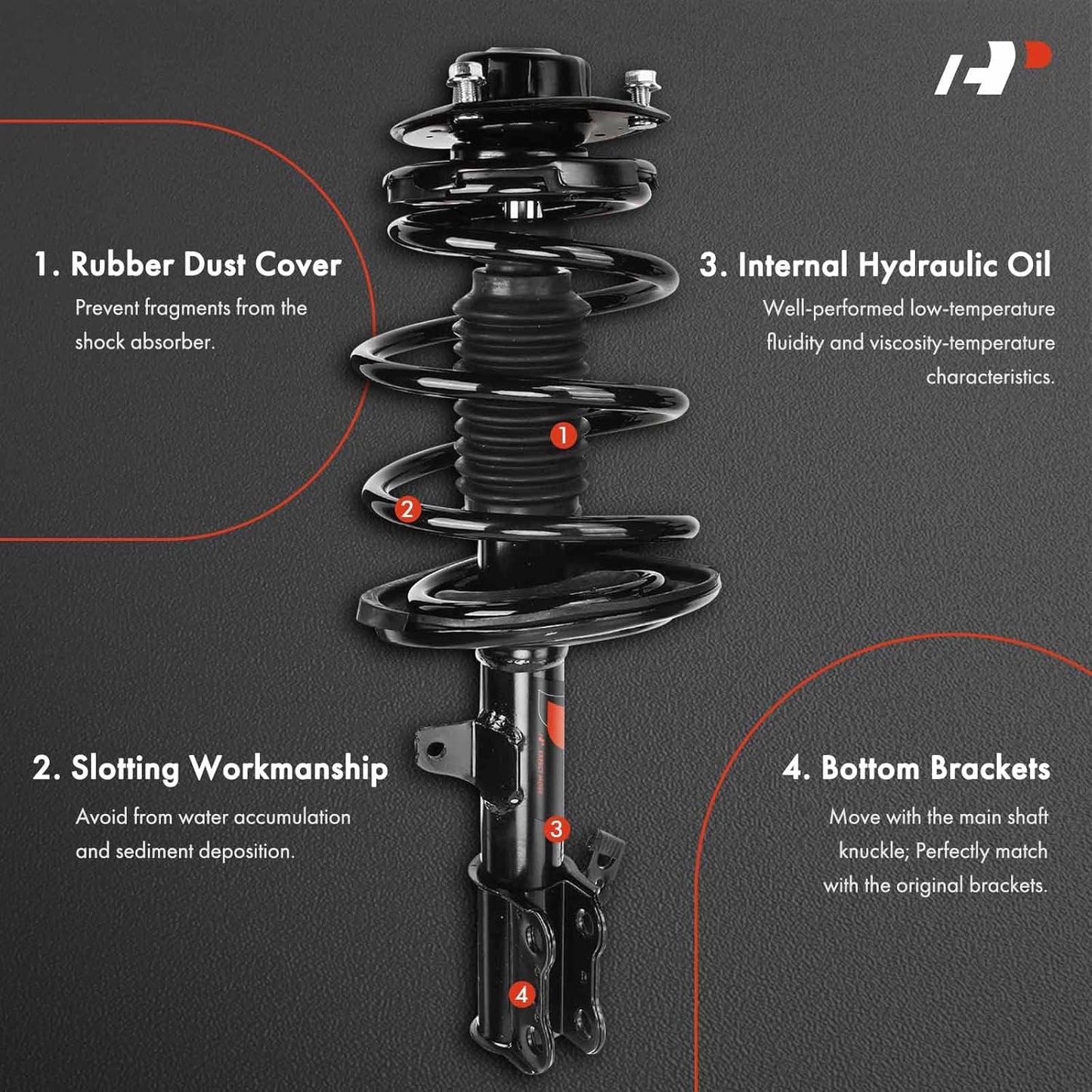 A-Premium Front Complete Strut & Coil Spring Assembly Compatible with Toyota Avalon 2004 2005, To 1/2005, 2-PC Set
