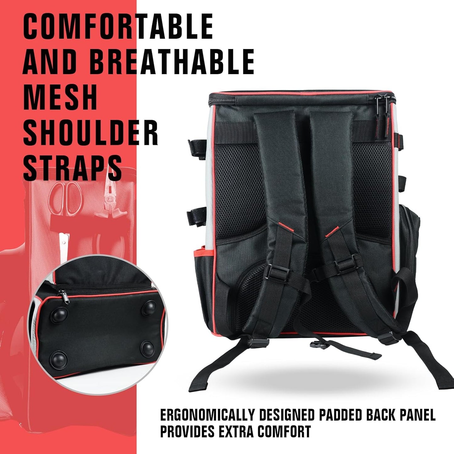 Welding Backpack for Men Waterproof Reinforced Bottom Large Capacity Extreme Gear Pack with Helmet Catch Multipurpose Welding Tools Backpack