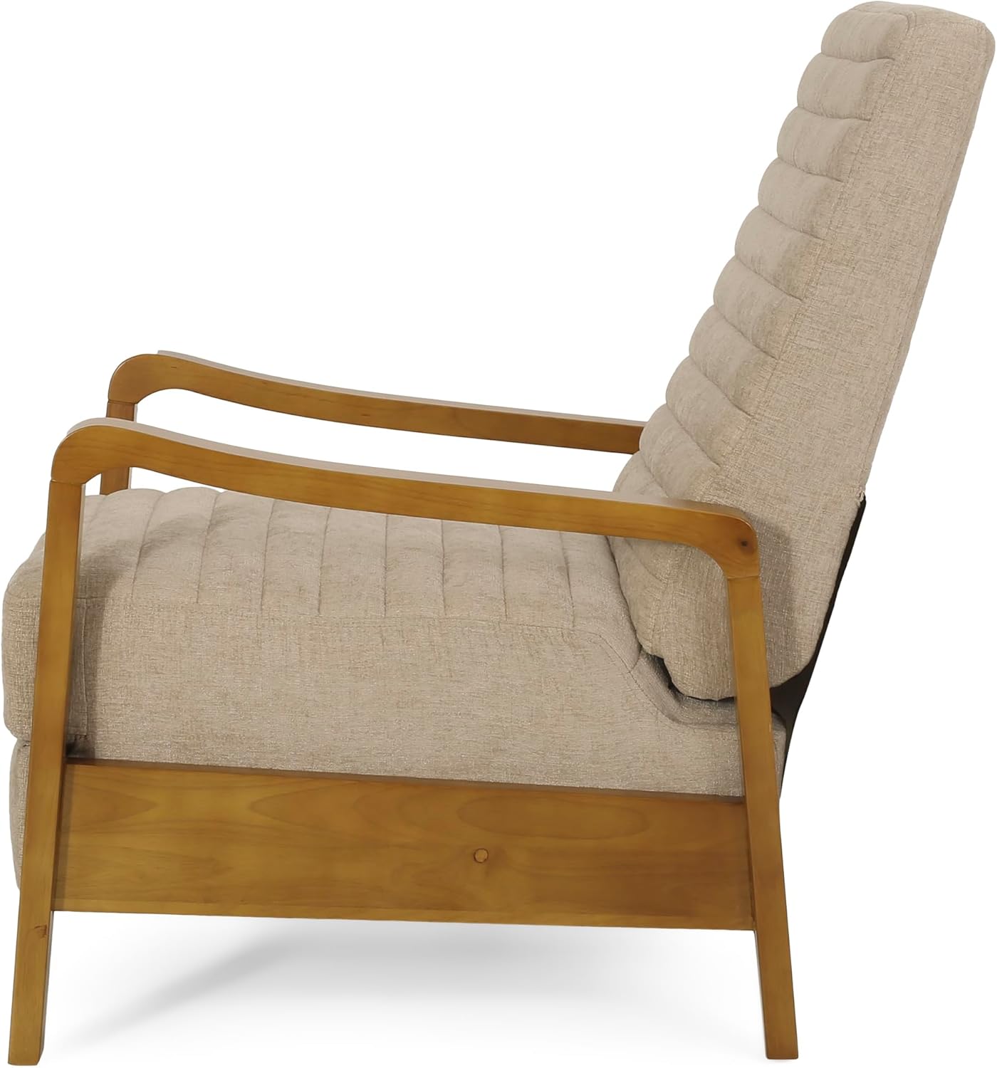 Christopher Knight Home Recliner Chair, Club Recliner, Reclining Sofa, Upholsterd Armchair, Recliner Chair with Adjustable Stitching Backrest, Reading Chair for Living Room, Home Rest, Sand