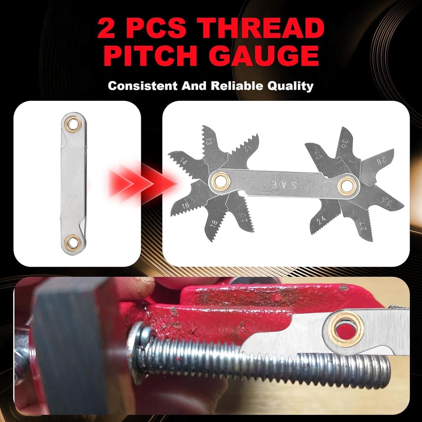 61 Piece Thread Chaser Set - Metric SAE Thread Chaser Kit, UNF UNC Rethreading Tool Kit, Thread File Repair Thread Tool