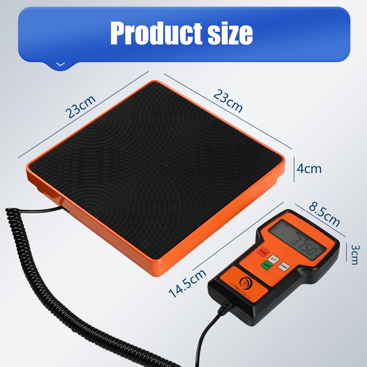 110LBS Electronic Digital Refrigerant Charging Weight Scale with Portable Case, HVAC Refrigerant Scale in Higher Precision for All Refrigerant Recovery Tanks