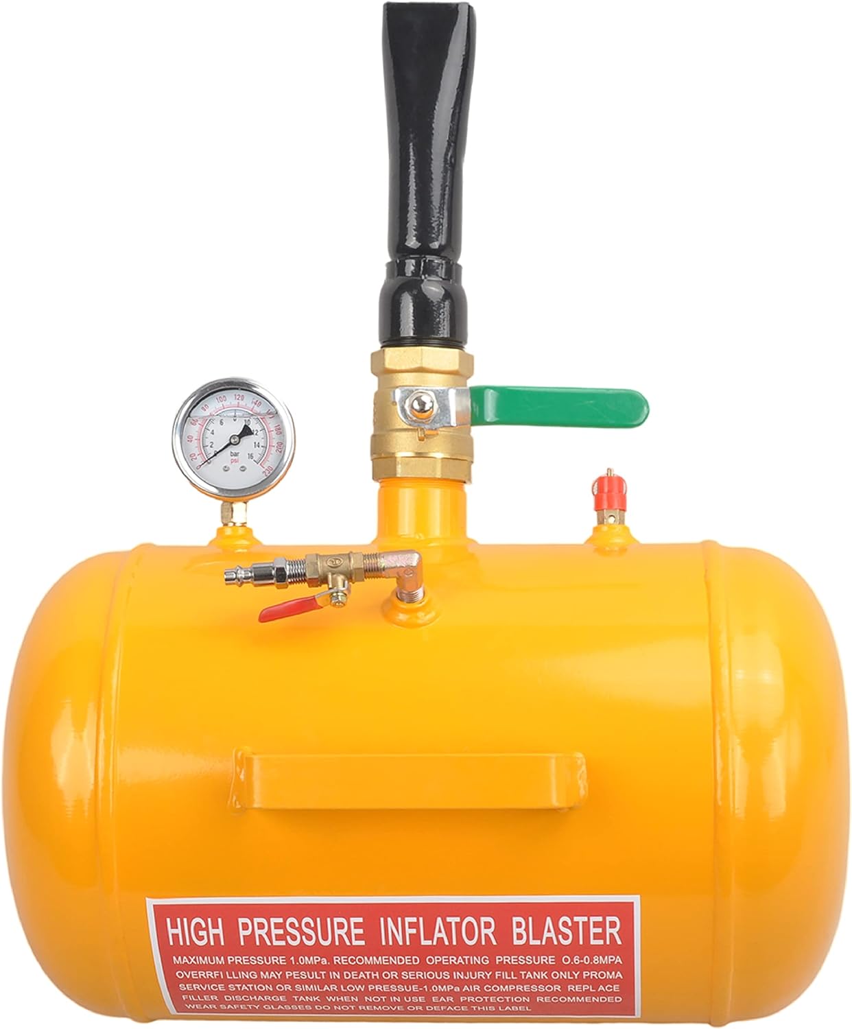 5 Gallon Air Tire Bead Seater 110 PSI Blaster Tool Seating Tire Inflator with Gauge by GESEXI - Car Truck ATV Tire Inflator Tank,Yellow