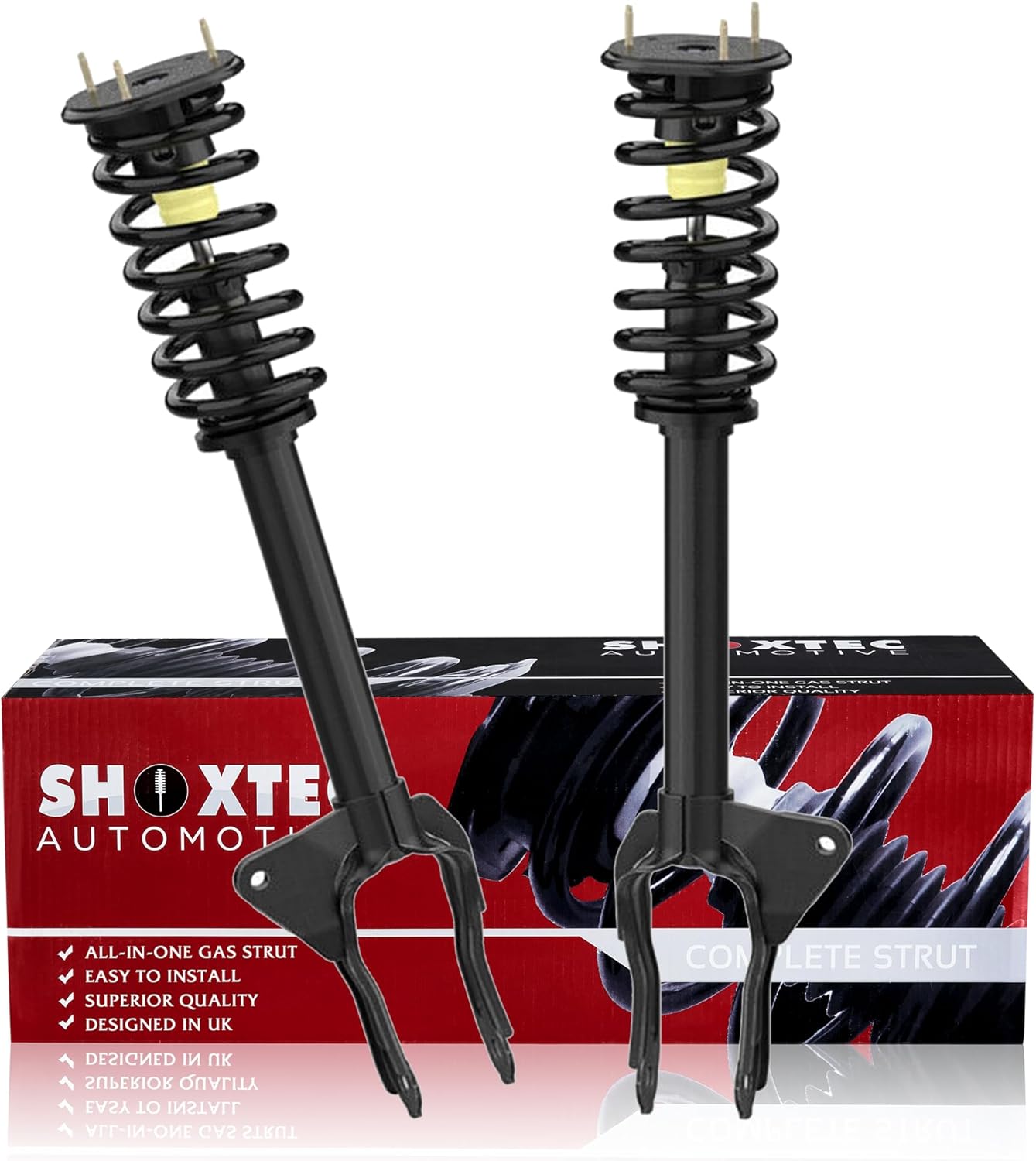 Shoxtec Front Complete Strut Assembly Replacement For 2016-2021 Jeep Grand Cherokee V6 3.6L; AWD; Exclude Load Leveling Suspension Repl No. 1345906L, 1345906R