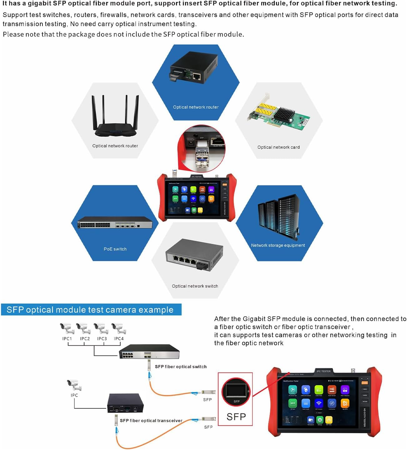 4K 12MP IP Camera Tester, WANLUTECH 90W PoE Power Output 8'' Touchscreen CCTV Test for 8MP TVI CVI AHD CVBS Cameras, SFP Test, RJ45 Cable TDR Test, WiFi Network Tools, HDMI VGA (E89)
