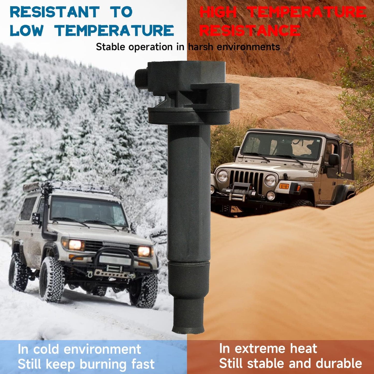 Set of 4 New Ignition Coil on Plug Pack With Boot Compatible with 04-06 Scion Xa/xB 00-05 Echo 01-09 Prius 06-12 Yaris 1.5L L4