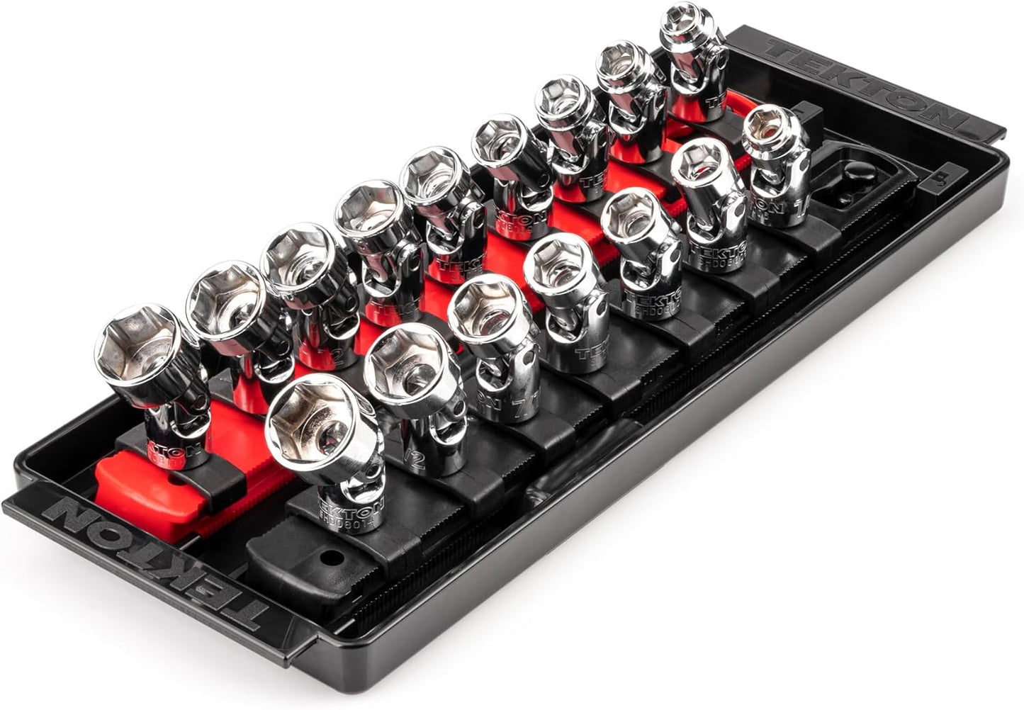 TEKTON 3/8 Inch Drive 6-Point Universal Joint Socket Set with Case, 17-Piece (3/8-3/4 in., 10-19 mm) | SHD91301