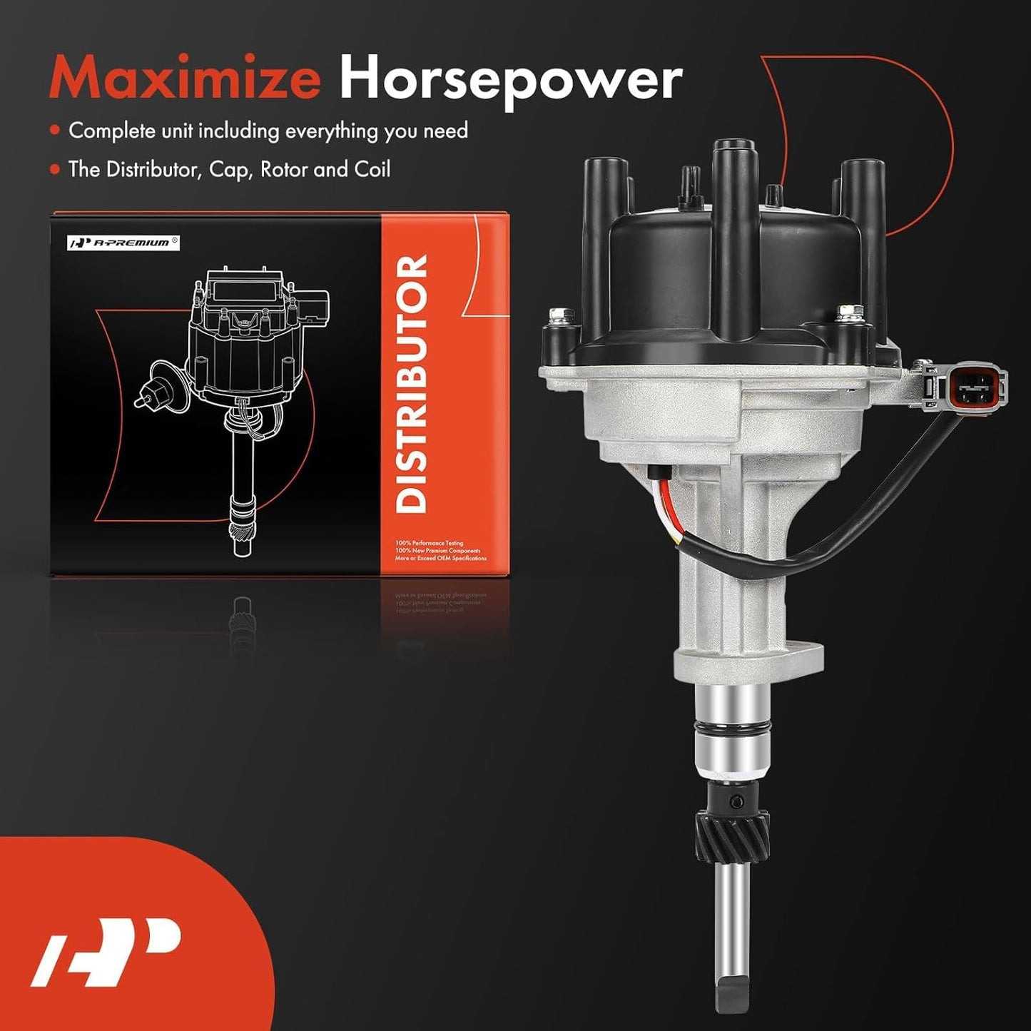 A-Premium Ignition Distributor with Cap and Rotor Compatible with Toyota Land Cruiser 1988 1989 1990 1991 1992 4.0L