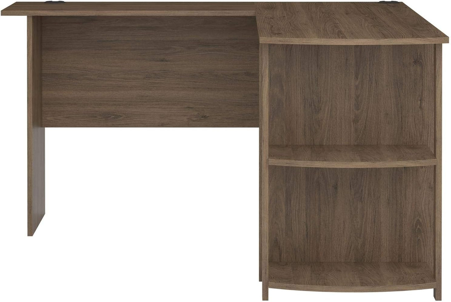 Ameriwood Home Dakota L-Desk with Bookshelves, Rustic Oak