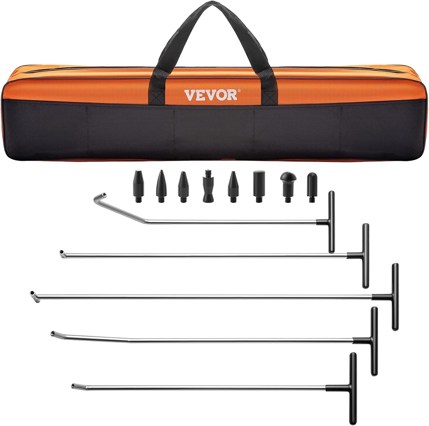 VEVOR 117 PCS Dent Removal Kit, Paintless Dent Repair Kit with Golden Lifter, Bridge Puller, Slide Hammer T-bar Dent Puller, Suction Cup Dent Puller for Auto Body Dents, Hail Damage, Door Ding