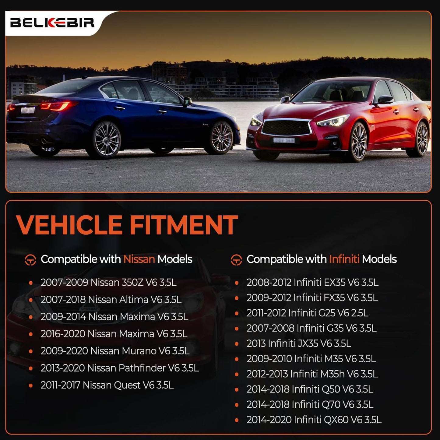 Set of 6 Ignition Coil Pack & Iridium Spark Plugs Compatible with 2007-2020 Nissan Altima Maxima Murano Pathfinder Quest 350Z Infiniti Q50 Q70 QX60 EX35 FX35 G25 G35 JX35 M35 M35h V6 3.5 Replace UF550