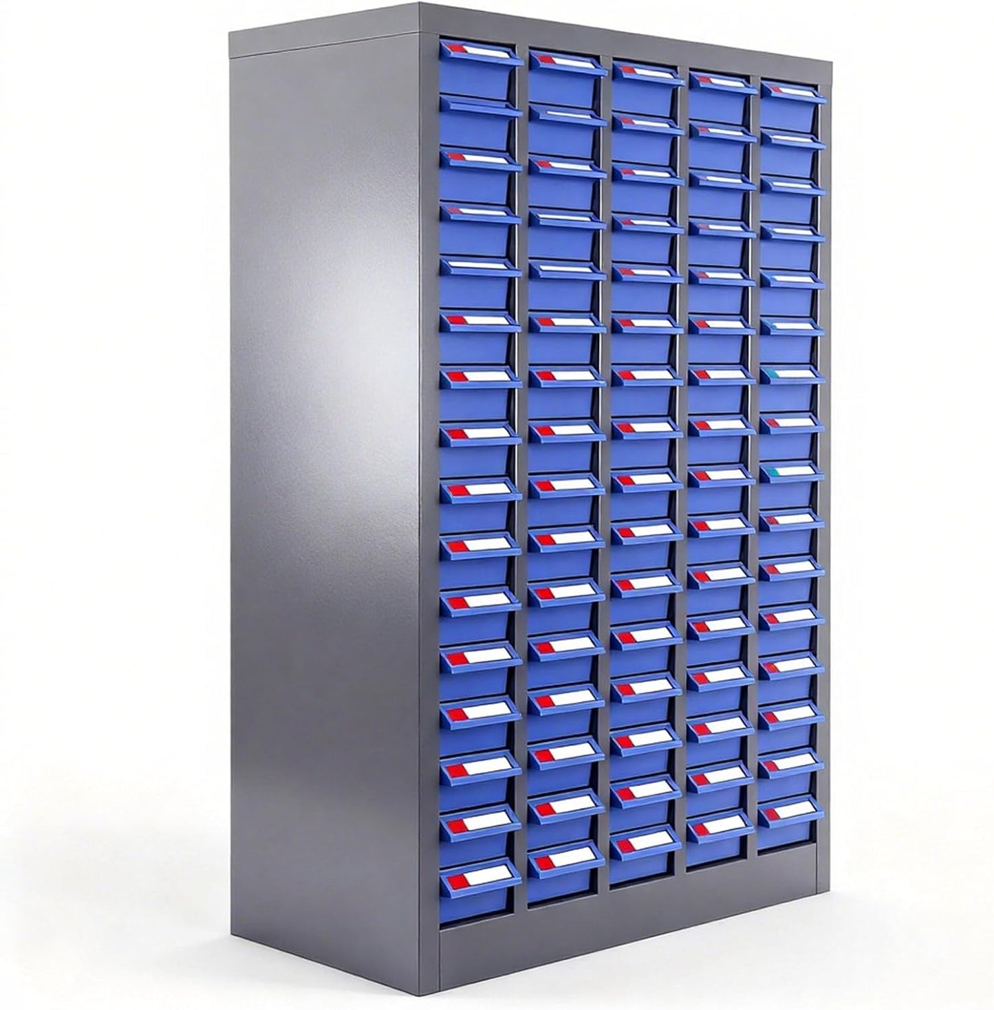 40 Drawer Parts Cabinet Organizer with Dividers and Labels, Alloy Steel Frame, ABS Drawers for Bolts, Nuts, Screws, Tool Storage in Workshop, Garage, or Classroom (40 Drews)
