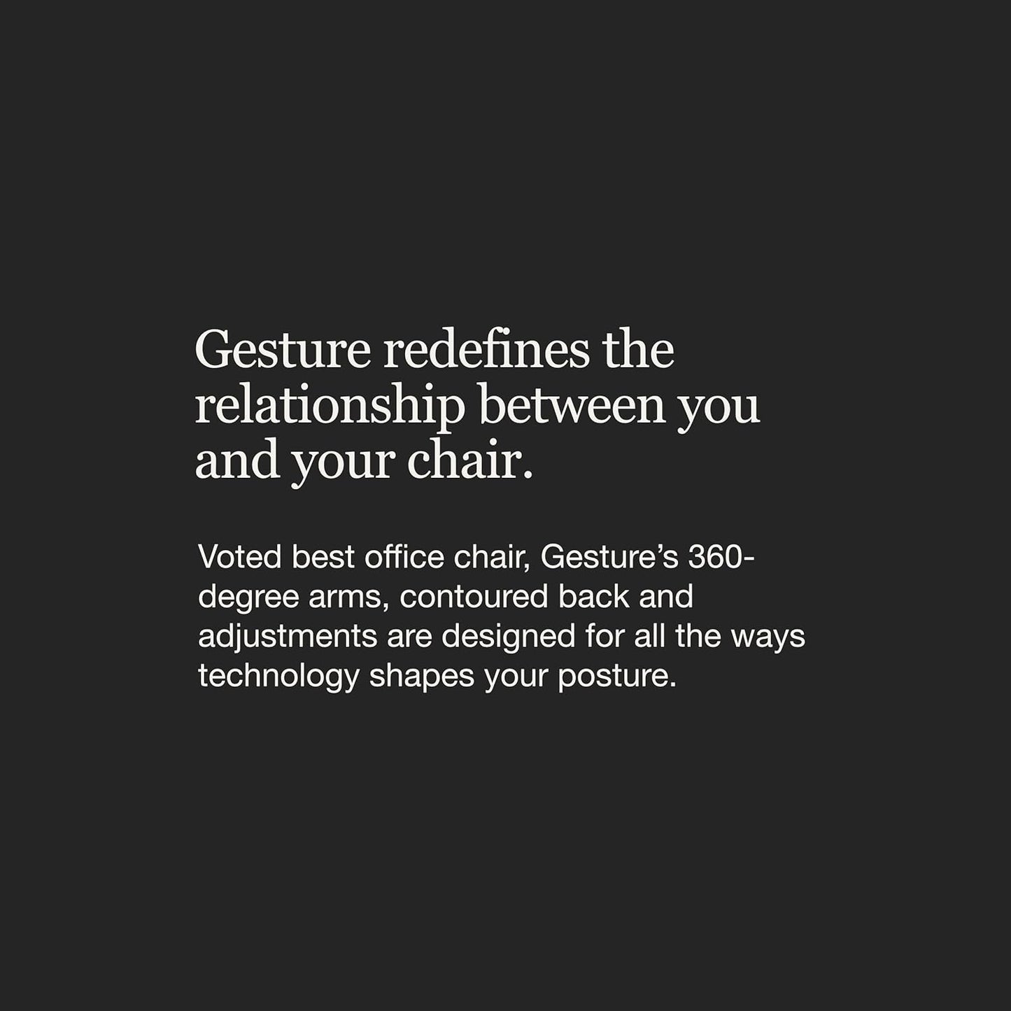 Steelcase Gesture Office Chair with Head Rest - Ergonomic Work Chair with Wheels for Hard Flooring - Comfortable Office Chair - Intuitive-to-Adjust Chairs for Desk - 360-Degree Arms - Licorice Fabric
