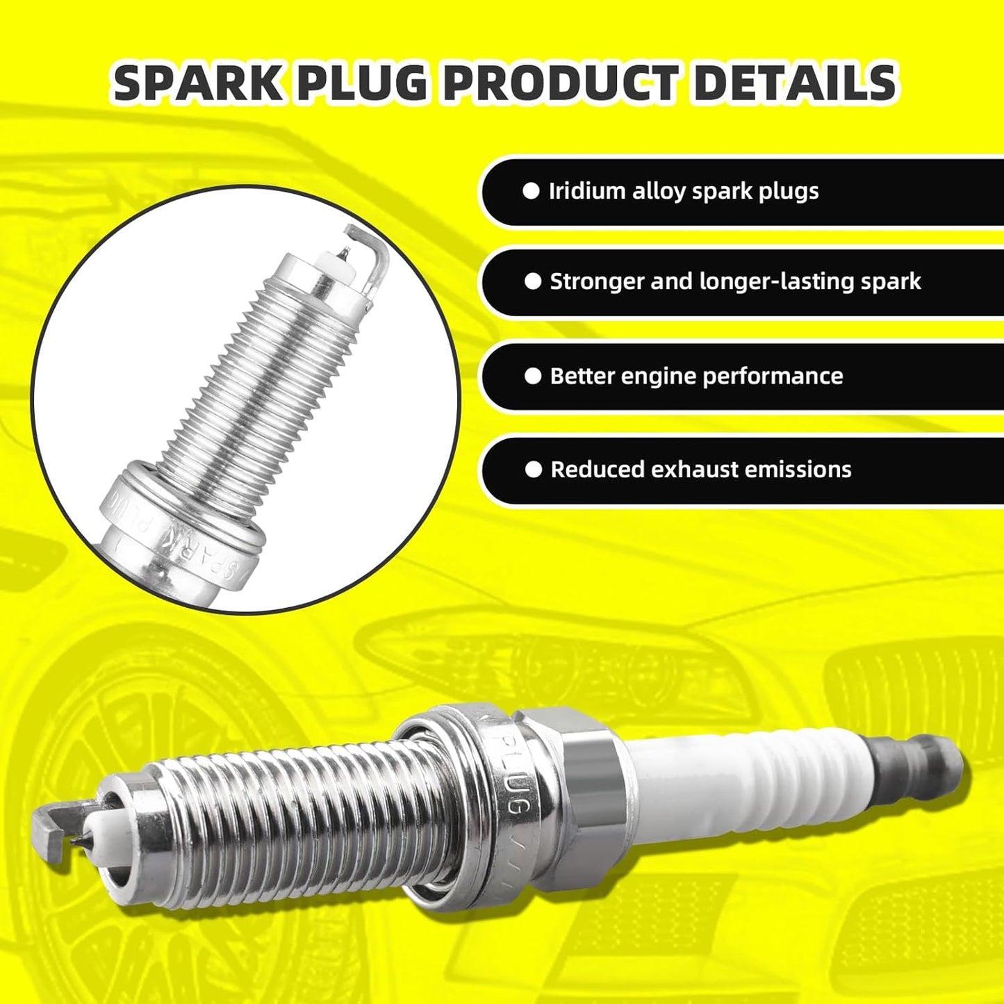 Set of 4 Ignition Coils Pack UF781 3052059B013 & 4 PCS Iridium Spark Plugs Compatible with Honda Accord CR-V Civic Insight RDX 2017-2021 1.5L 2.0L