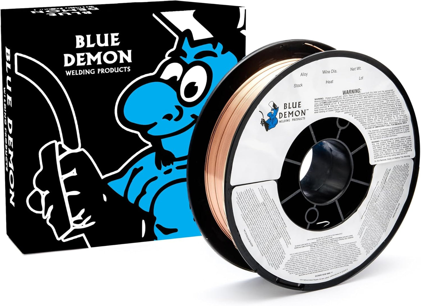 Blue Demon ER70S6 X .035 X 10 LB MIG/GMAW Carbon Steel Welding Wire, All Position, Low Spatter, Formulated to Provide Porosity-Free, X-Ray Quality Welds