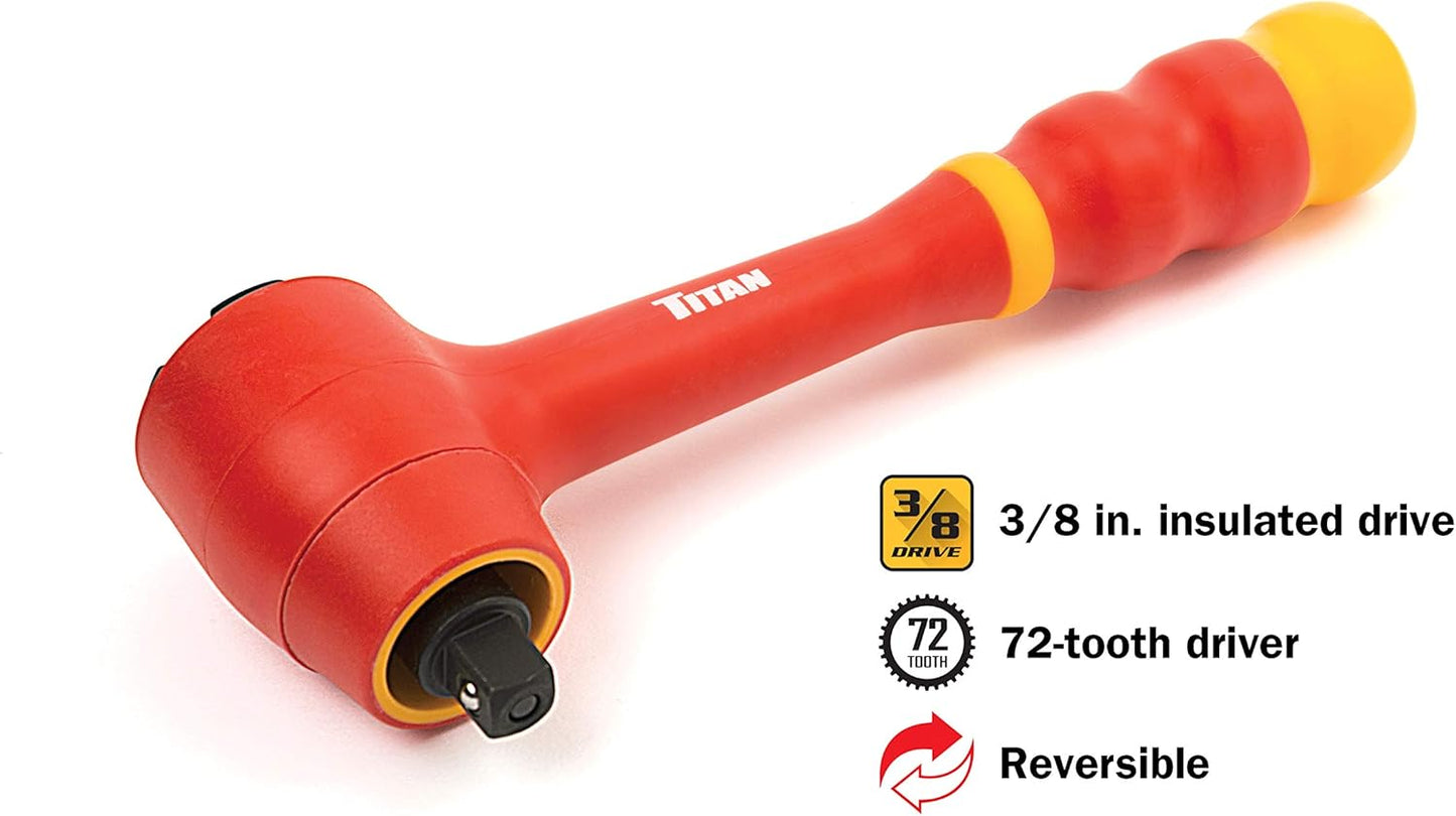 Titan 68100 19-Piece 3/8-Inch Drive VDE Insulated Socket Set