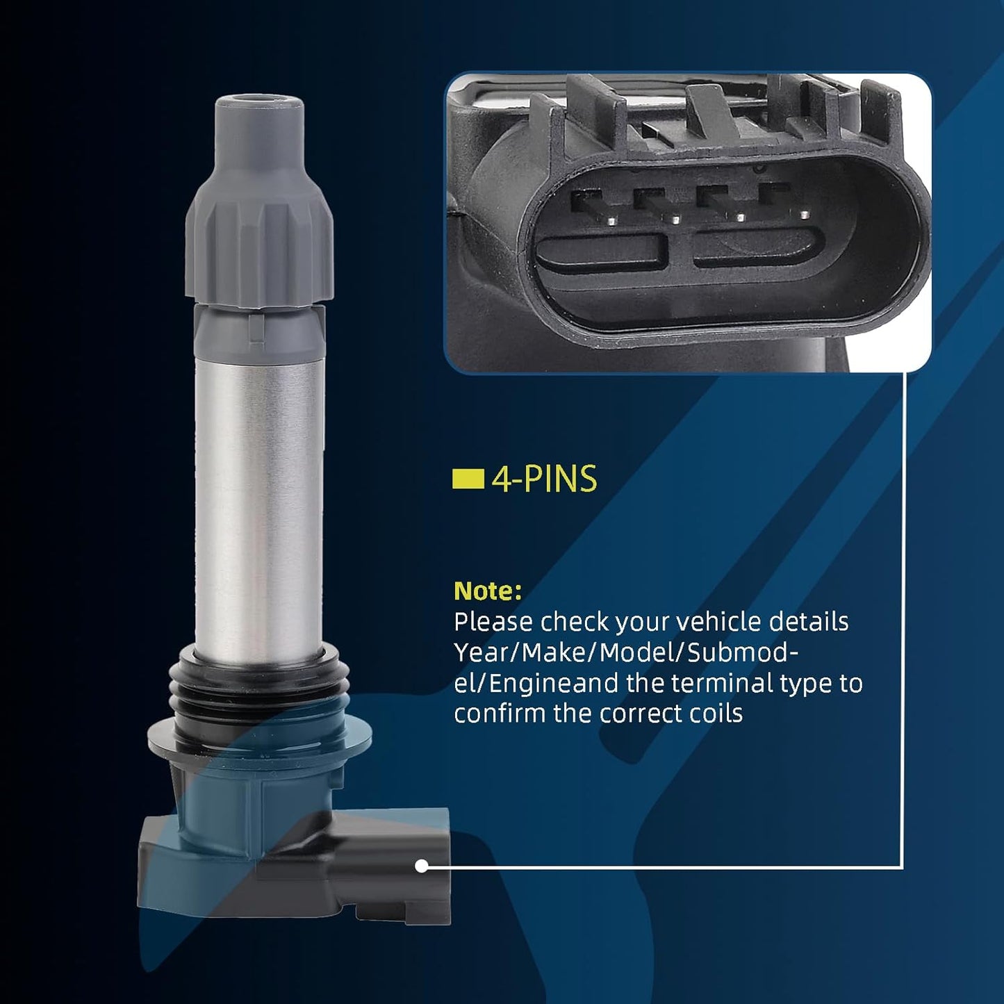 Set of 6 Ignition Coils Pack UF569 and Iridium Spark Plug 90117 compatible with GMC Acadia Canyon Terrain Chevy Caprice Colorado Equinox Malibu Cadillac ATS CTS Buick Pontiac Saturn Suzuki