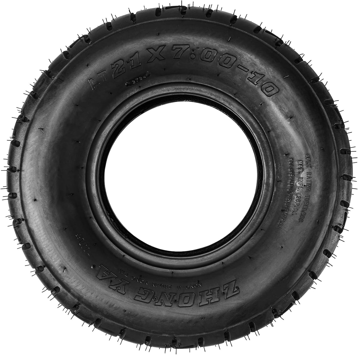 Torchbeam 21x7-10 ATV All Terrain Tires, 4Ply Bias UTV Mud Tires for Quad, UTV and Side by Side Hybrid Tread for Dirt, Snow and Trail Riding 2pack Z-129