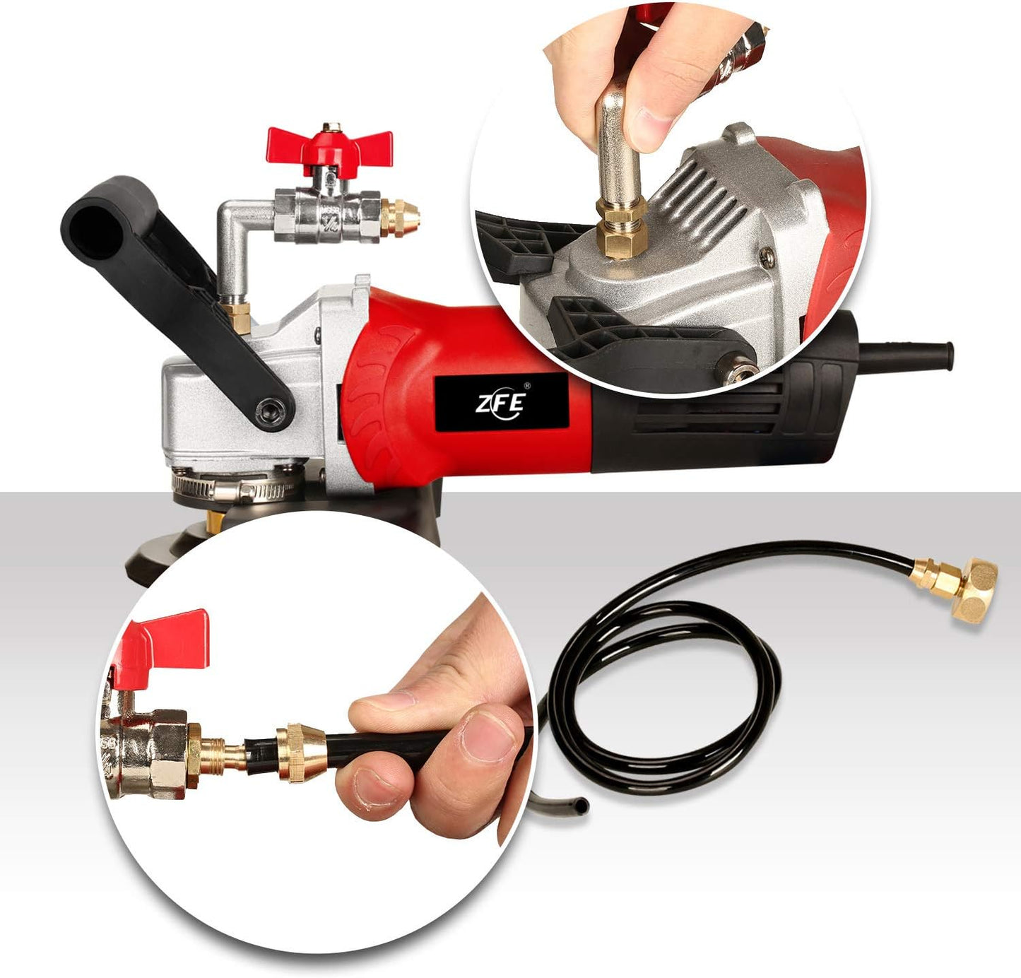 800W/110V Variable Speed 4'' Wet Polisher / Grinder & Granite Diamond Polishing Pads Concrete Polisher Stone Polisher for Granite/Marble/Concrete/Stones