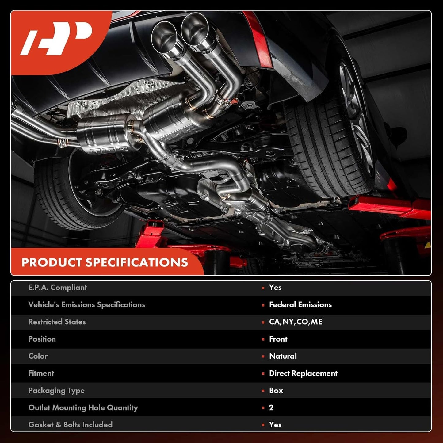 A-Premium Exhaust Manifold Catalytic Converter Kit Direct-Fit Compatible with Ford Transit Connect 2014 2015 2016 2017 2018 2.5L, EPA Compliant