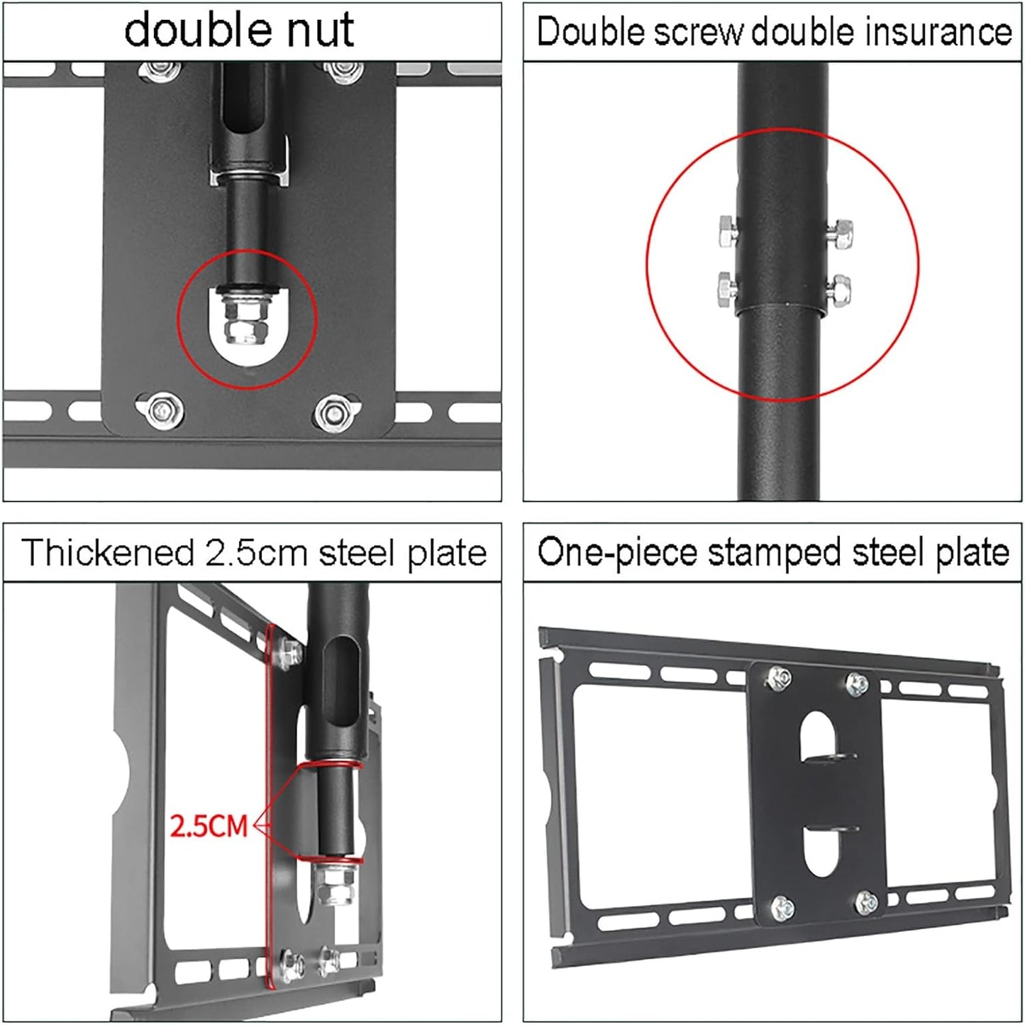 Universal TV Stand Ceiling TV Mount, 360° Swivel and Tilt Ceiling TV Bracket, for 37-75 Inch Flat and Curved TVs Up to 100kg\/220lbs (Size : 1.5m) (2m)