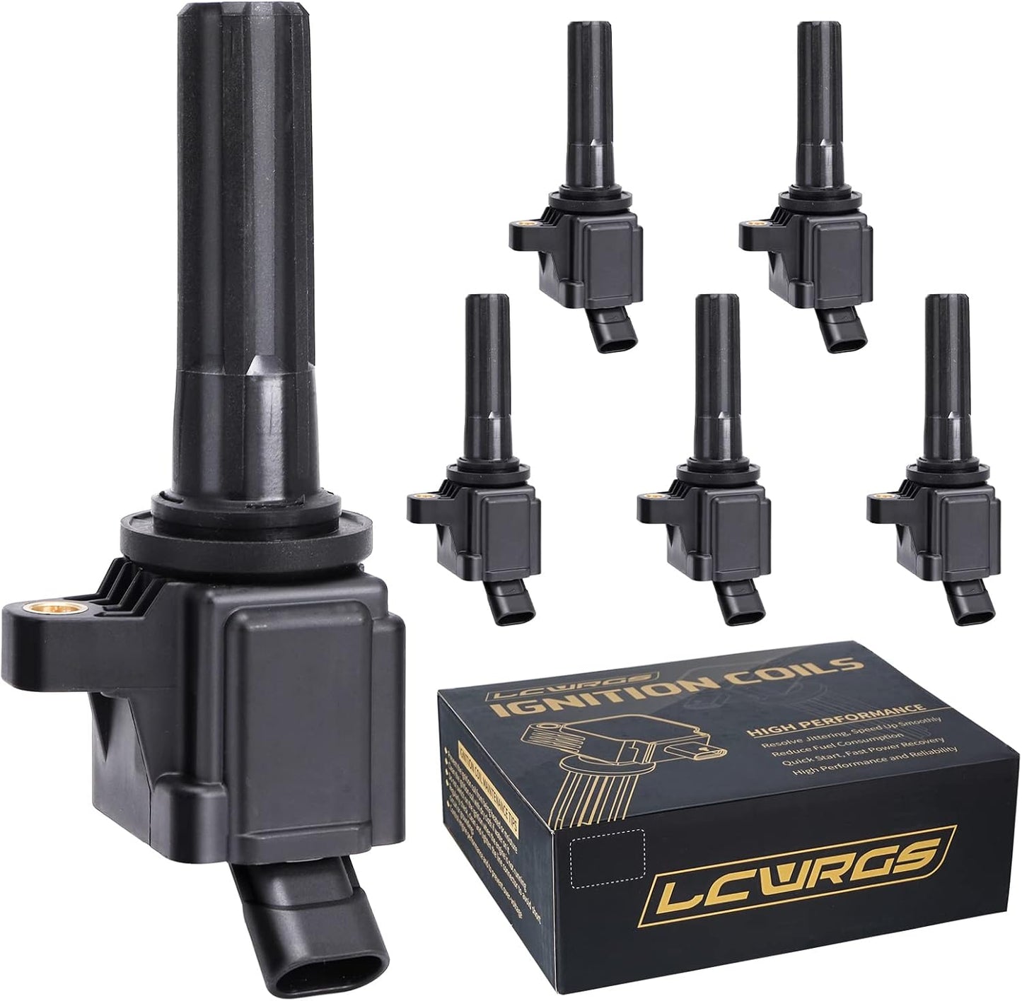 Set of 6 Ignition Coil Fits for 2006 2007 2008 2009 Chevy Trailblazer GMC Envoy Coil Pack 4.2 L6 Replaces UF497 C1558
