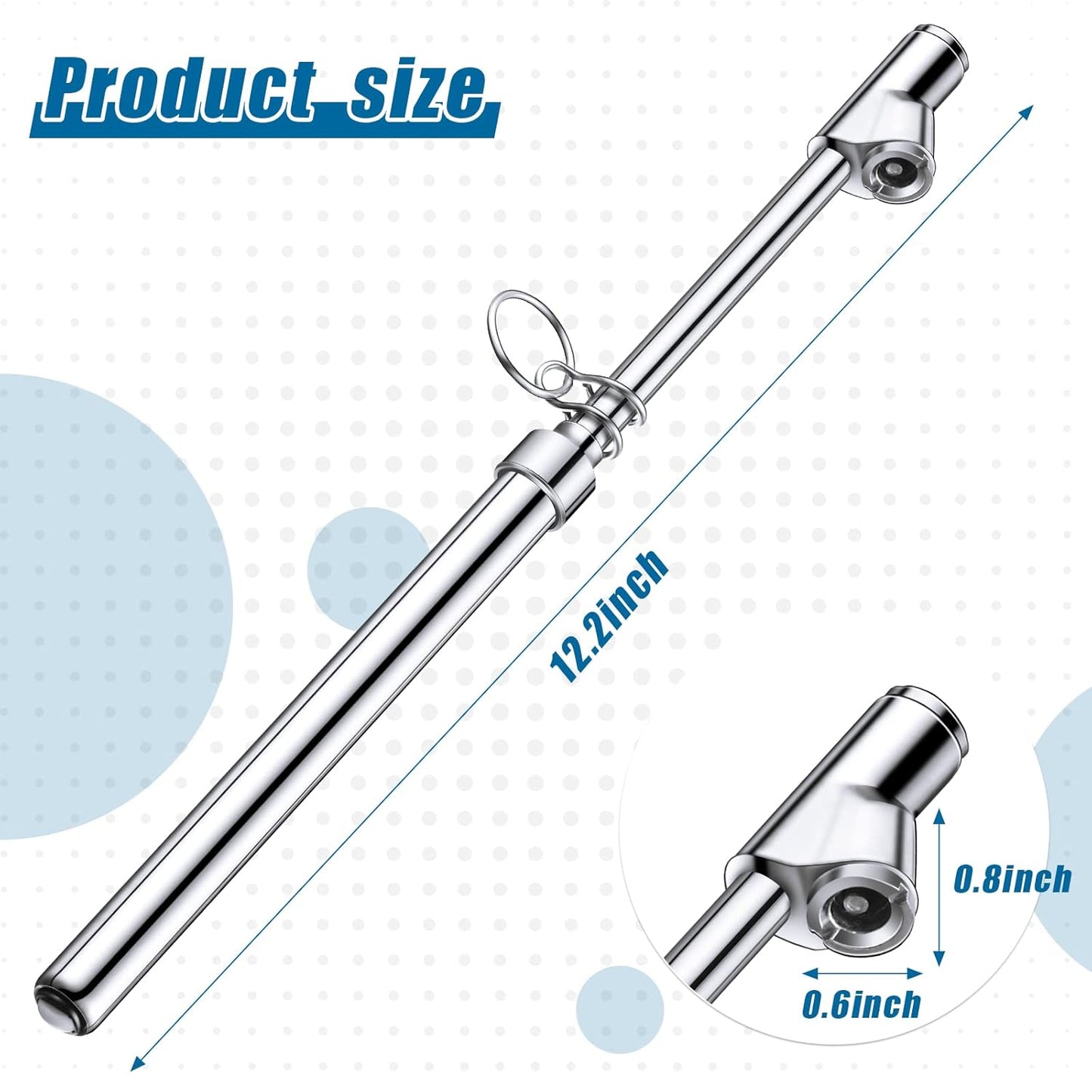 Tallew 10 Pack Dual Head Tire Pressure Gauge Heavy Duty Air Pressure Tire Gauge for Auto Truck Car RV Van Gage Range 10-150PSI, 1-10Bar (Silver)