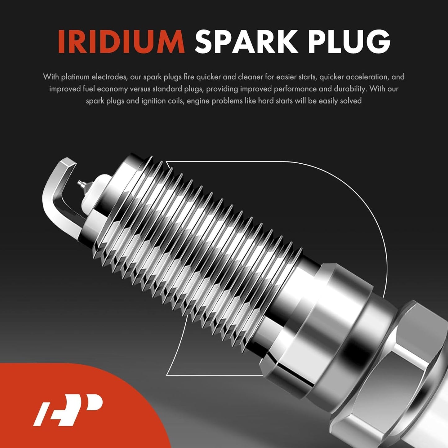 A-Premium Set of 4 Ignition Coil Pack and Iridium Spark Plugs Compatible with Mazda 3 2006-2013, 6 2006-2013, CX-7 2010-2012, 2.0L 2.3L 2.5L