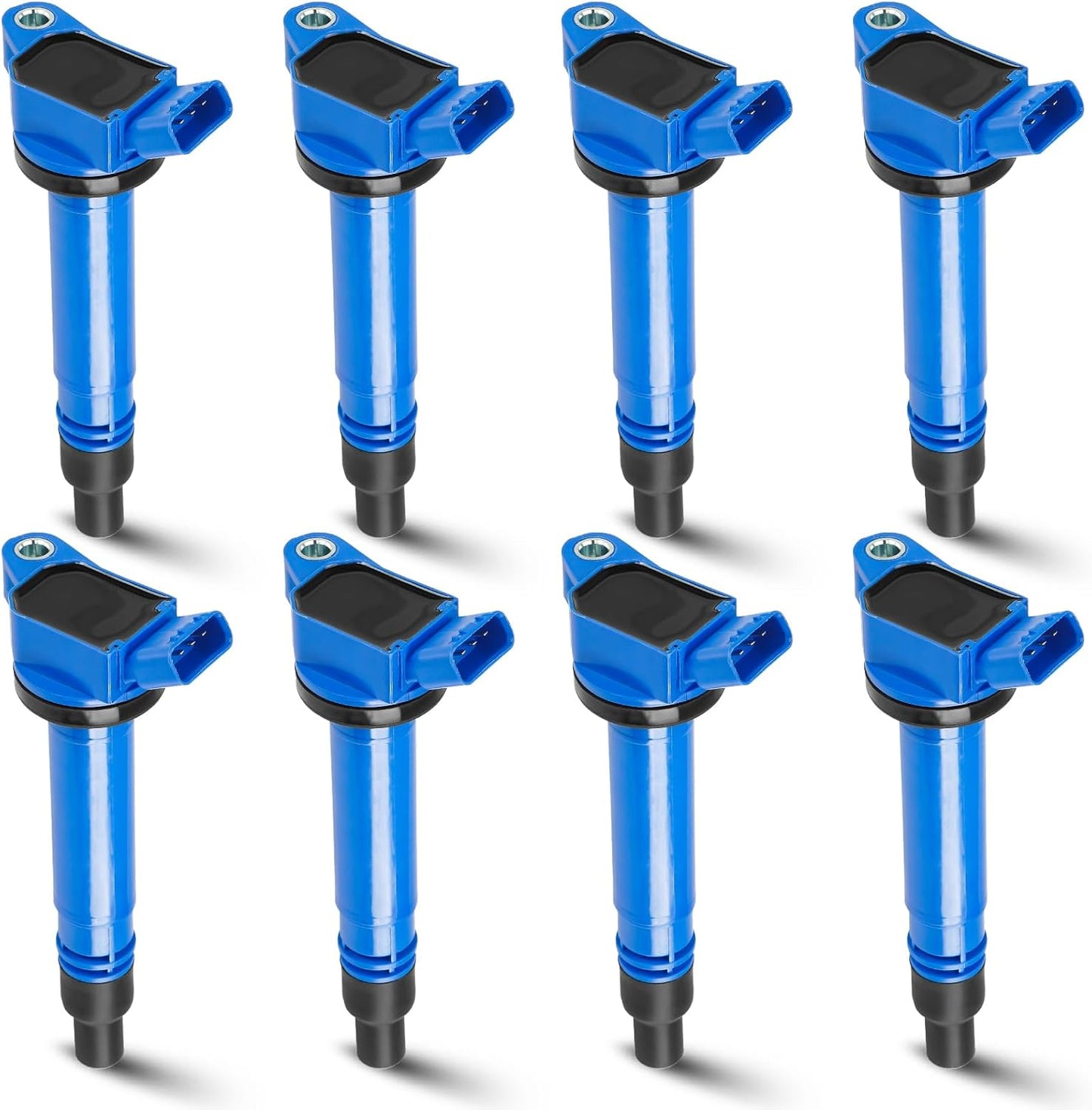 6PCS Ignition Coil Pack Compatible with Toyota Camry Rav4 Highlander Tundra Lexus ES300h LS460 LS600h LX570 GS350 IS250 IS350 2.5L 3.5L 4.6L 5.0L 5.7L V6 V8, Replace for UF507 C1596, Black