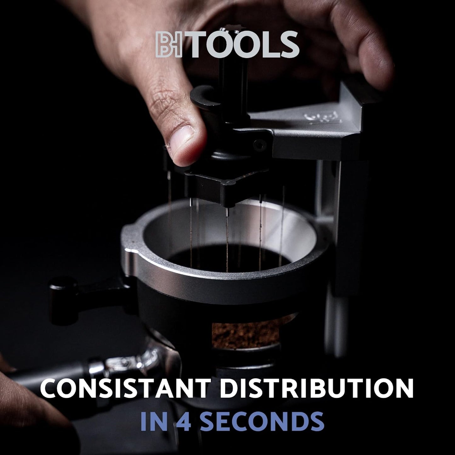 AutoComb, Espresso WDT Distribution Tool, 12 Needle Espresso Stirrer, Adjustable Needle Depth, Compatible with Most 58mm Baskets and Portafilters, Durable and Replaceable Components