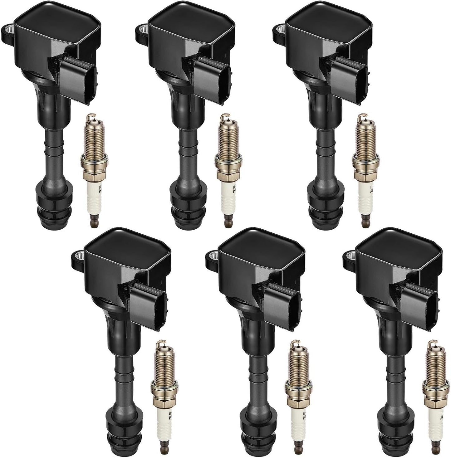 4-Pack UF659 Ignition Coils Compatible with Nissan Juke 11-17, Qashqai 17-22, Rogue Sport 17-22, Rogue 17-19, Sentra 17-19, 1.6L 2.0L L4 - Replaces 224481KC0A C1807 522202